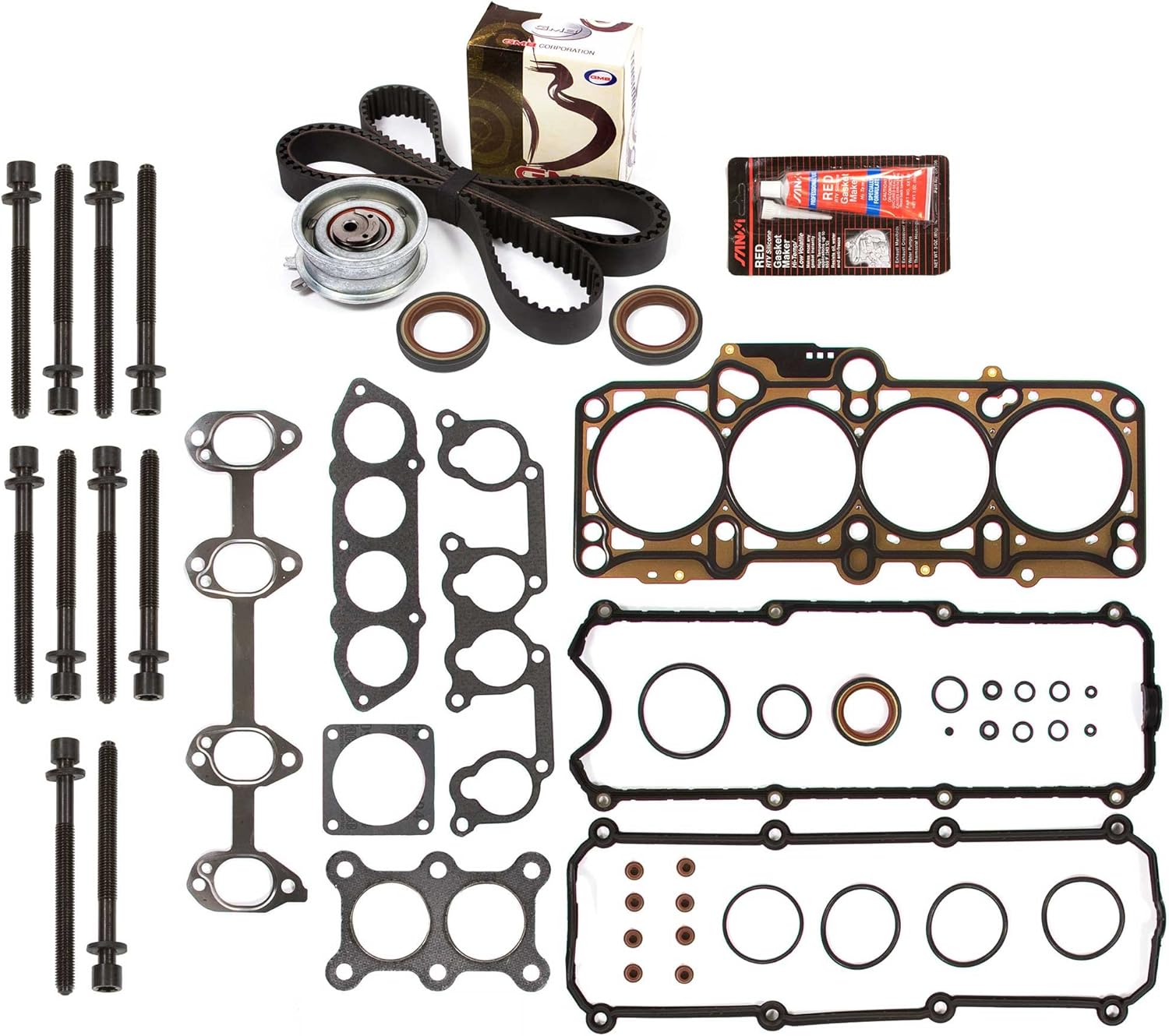Amazon Evergreen HSHBTBK9020 ヘッドガスケットセット ヘッドボルト タイミングベルトキット 9806 VW