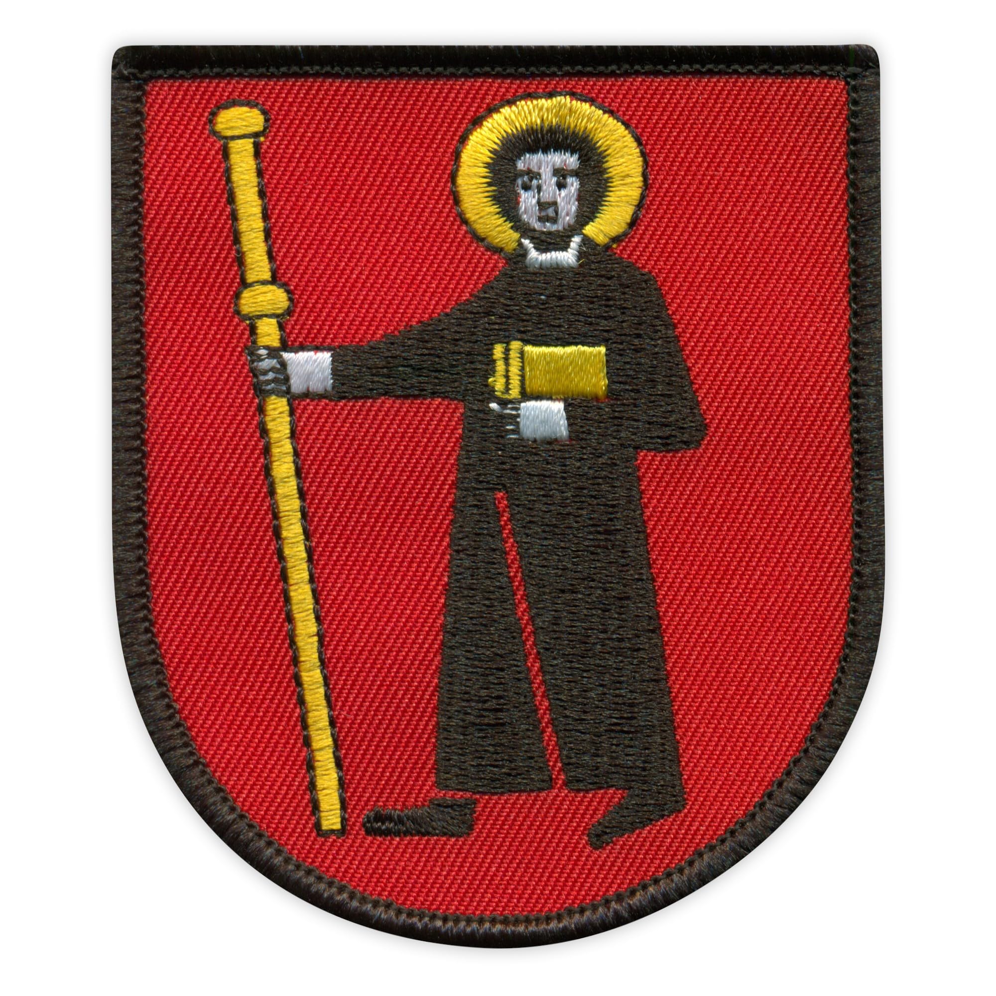 Zestaw Czterech - Patchion Herb Kantonu Glarus - Kantony Szwajcarii - Glarus - Czarny Oraz - Hafciana Łatka/Odznaka/Emblemat