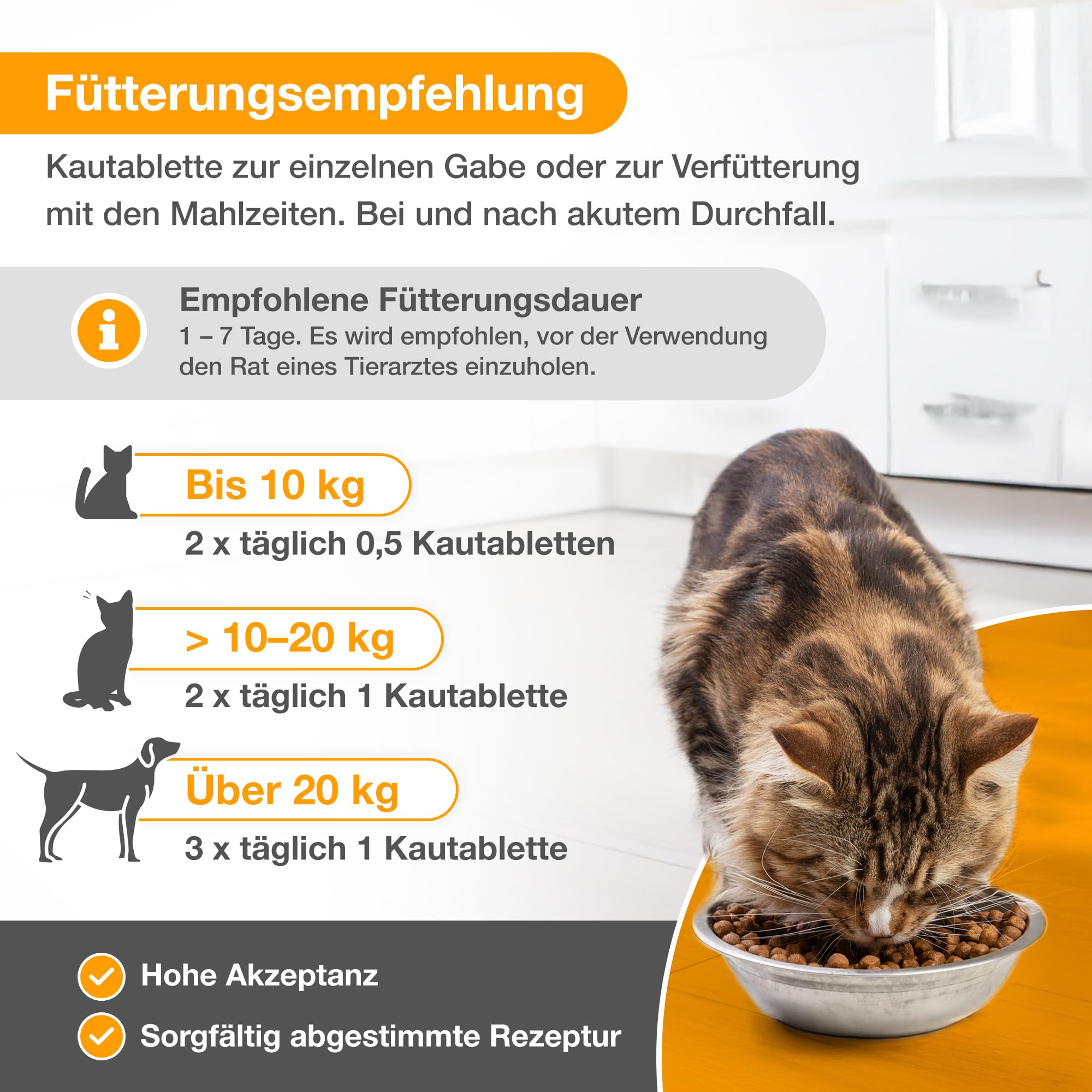 alfavet Dia Tab Tubes 2 x 12 x 5,5 g – Complément alimentaire diététique pour chiens et chats – Comprimés à croquer en cas de diarrhée – Avec bentonite et ingrédients végétaux pour réguler la