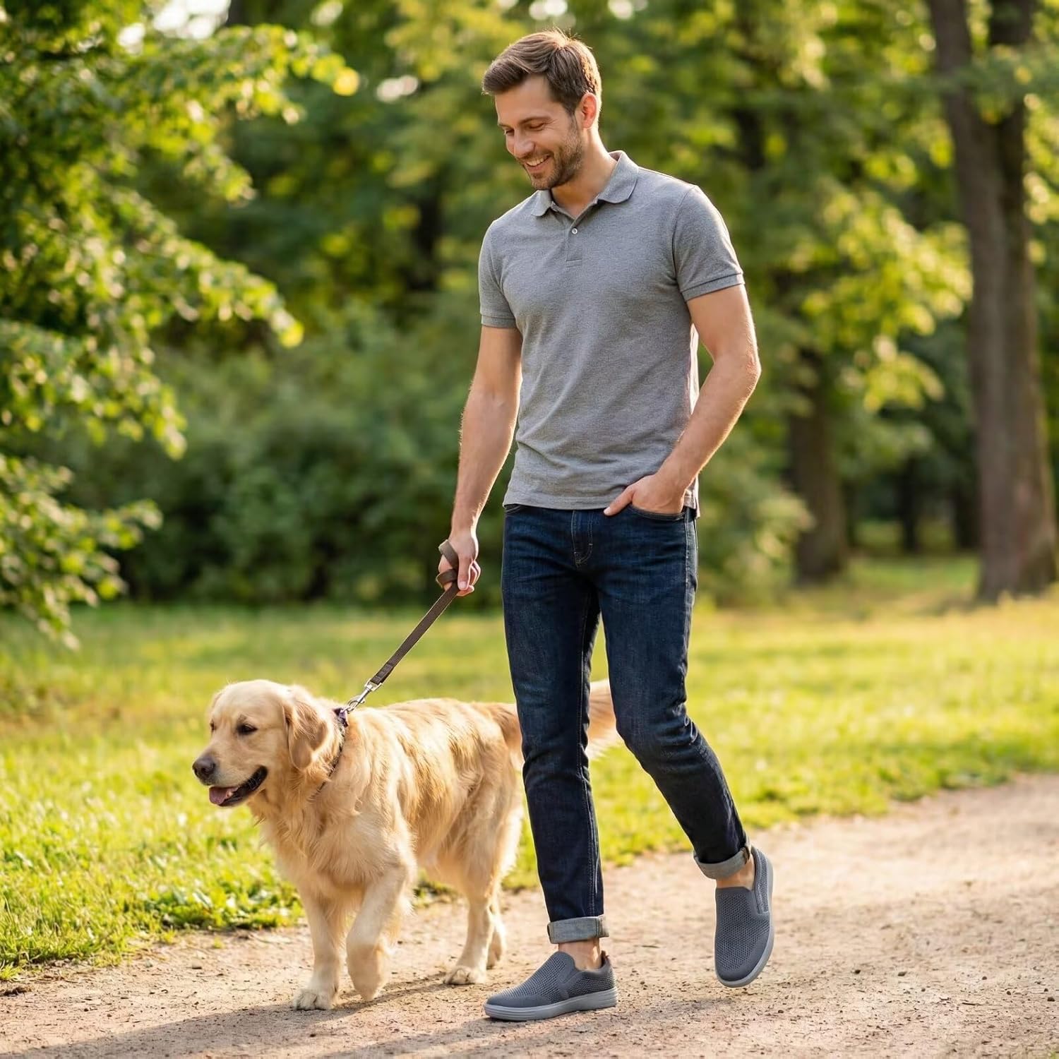 konhill Slip on Sneaker for Men- Casual Knit Boat Loafers Walking Shoes Driving Work Memory Skate Foam Shoes - Image 2