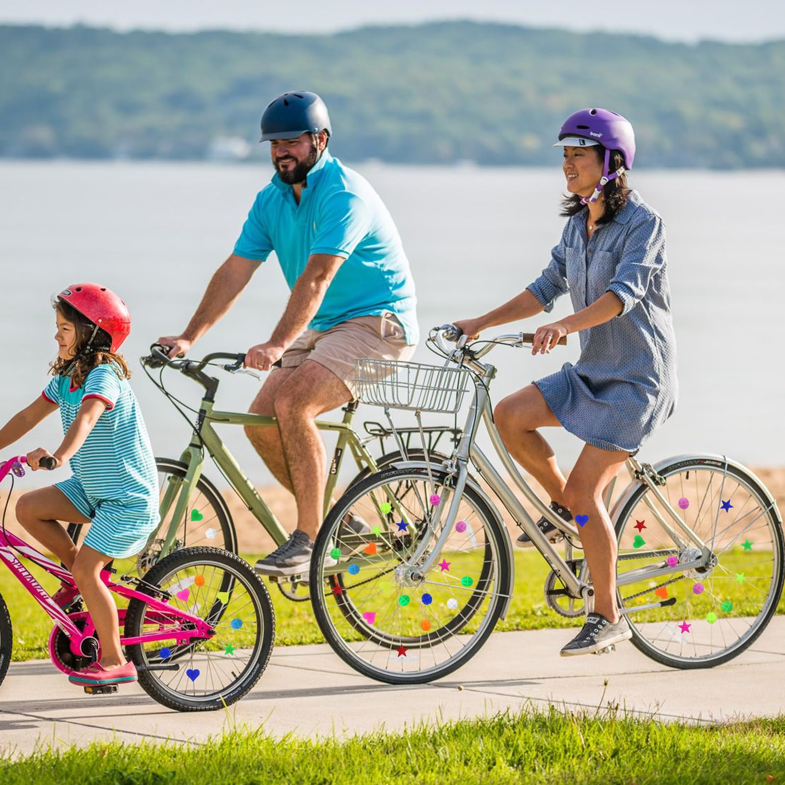 Lot De 144 Perles Réfléchissantes Pour Rayons De Vélo Enfant | Déco Colorée Sécurité – Clic Amusant - 7