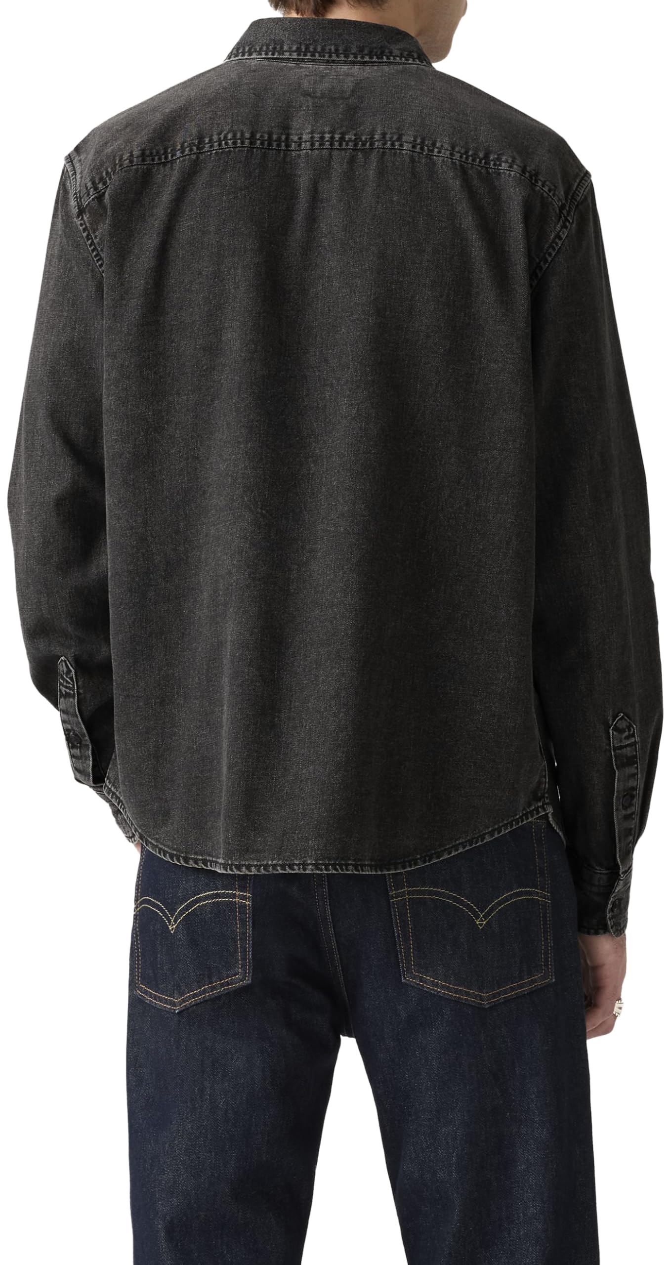 Levi's Authentic Button Down Gizmo Washed Black, Gizmo Washed Black, M