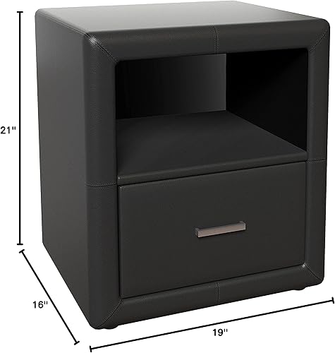 Miniatura 3 de Boyd Sleep Lombardi Mesita de Noche, Negro