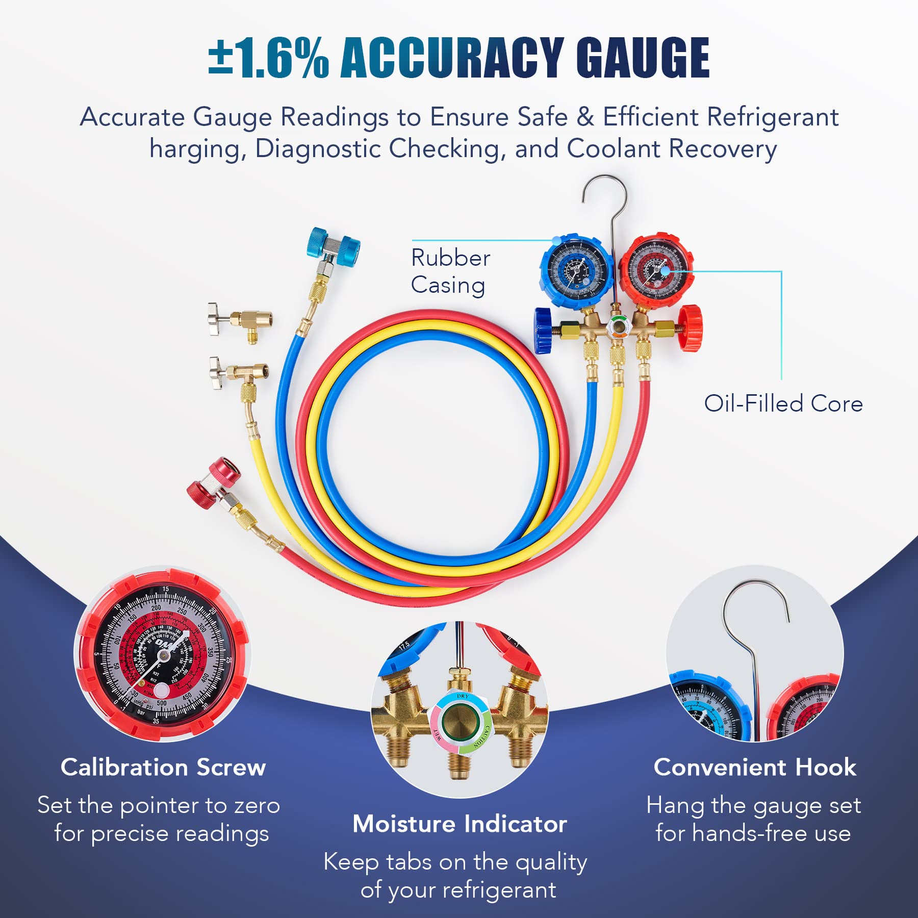 Buy Orion Motor Tech AC Vacuum Pump and Gauge Set, with 4CFM Vacuum