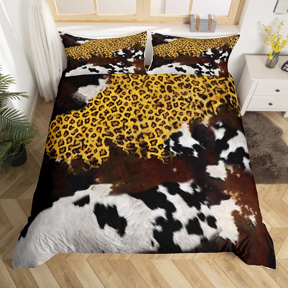 Ensemble couvre-lit en cuir de vachette, cadeau idéal pour lit fille et garçon