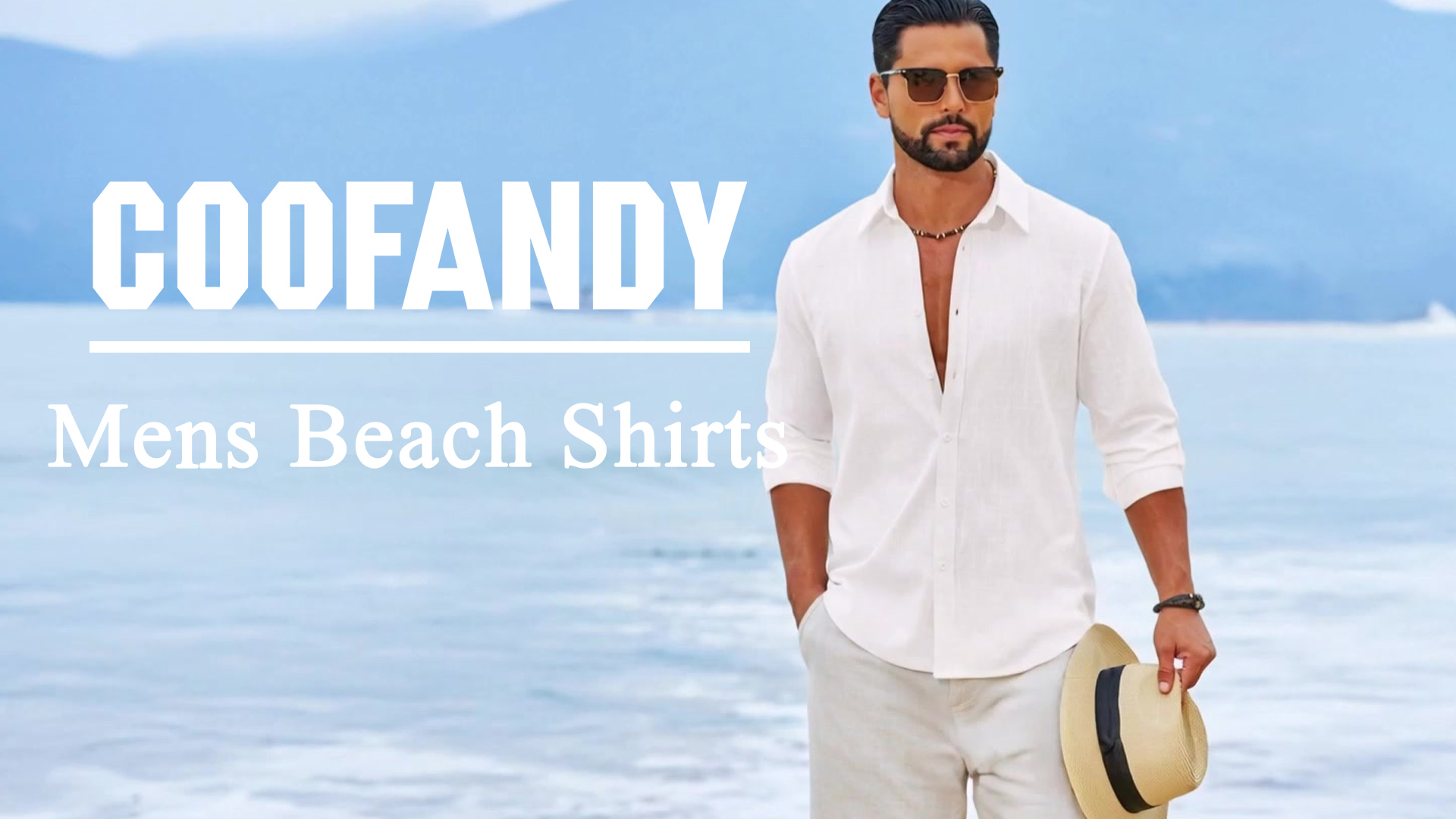 COOFANDY Mens White Button Down Shirt Casual Long Sleeve Beach Shirts Regular Fit Summer Wedding Cotton Linen Shirt : Clothing, Shoes & Jewelry