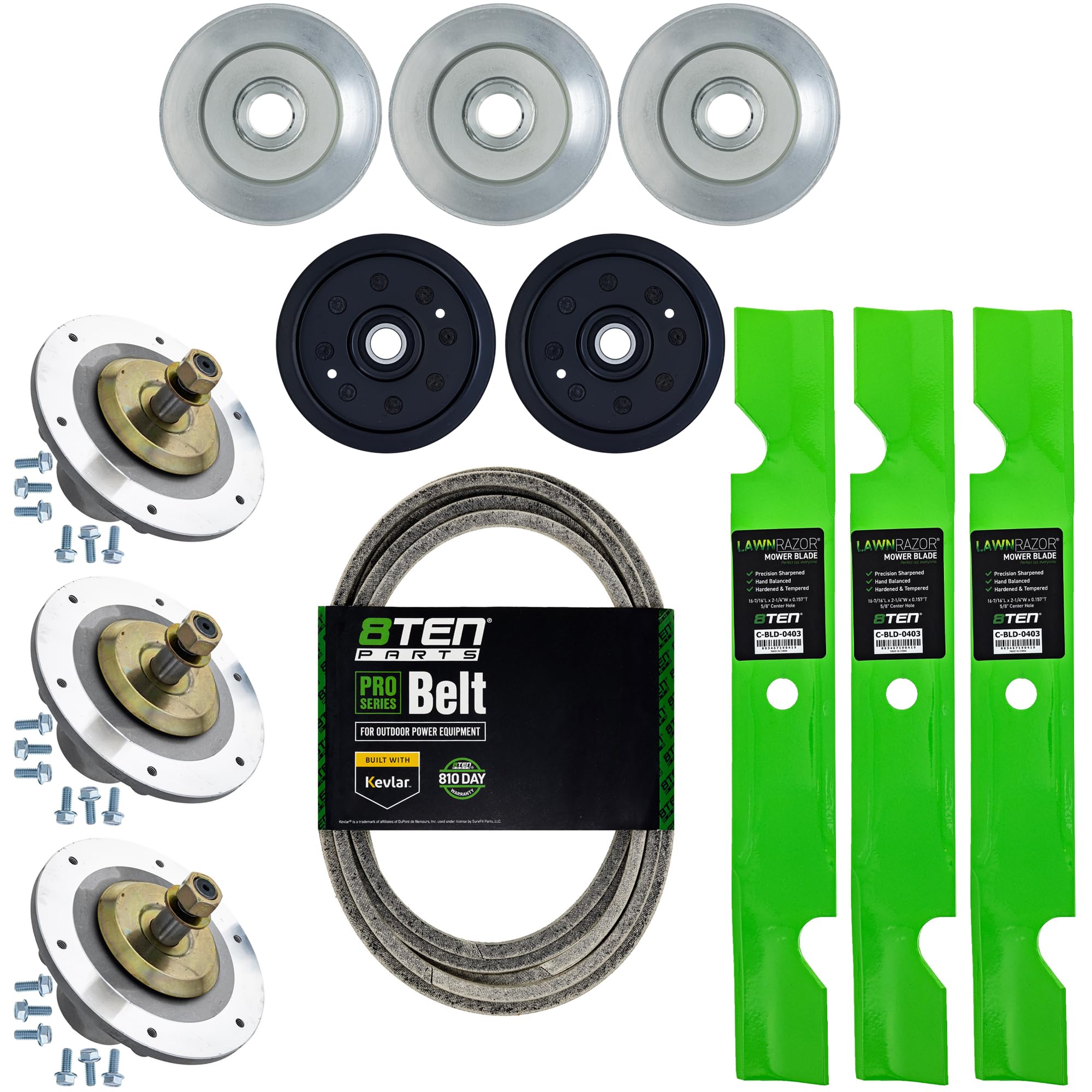 テレスドン Amazon.com : 8TEN Blade Spindle Belt Idler Kit for Toro 117-7277