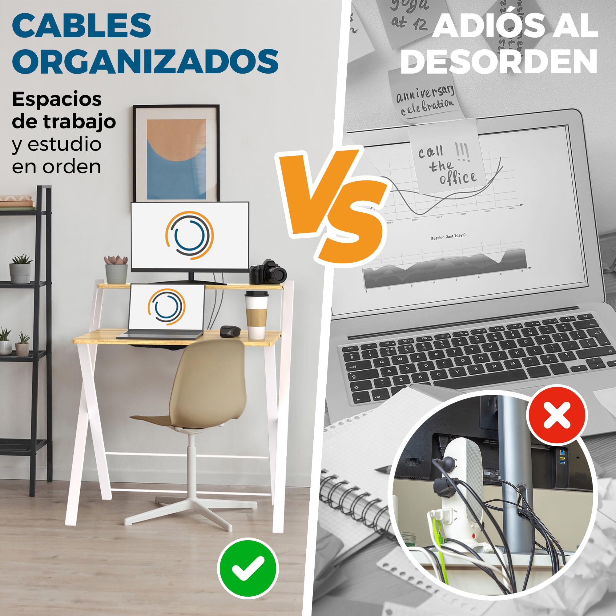 Escritorio Plegable con Estante para Monitor , Mesa Escritorio Pequeña sin Montaje , Escritorio Blanco para Oficina , Estudio o Casa , Ideal como Mesa Ordenador Portátil o Escritorio Abatible.