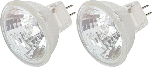Simba Lighting Bombillas halógenas MR11 de 10 vatios y 12 voltios (paquete de 2) de 2 pines 110 lm 30° de ángulo de haz para acento, luz de pista y