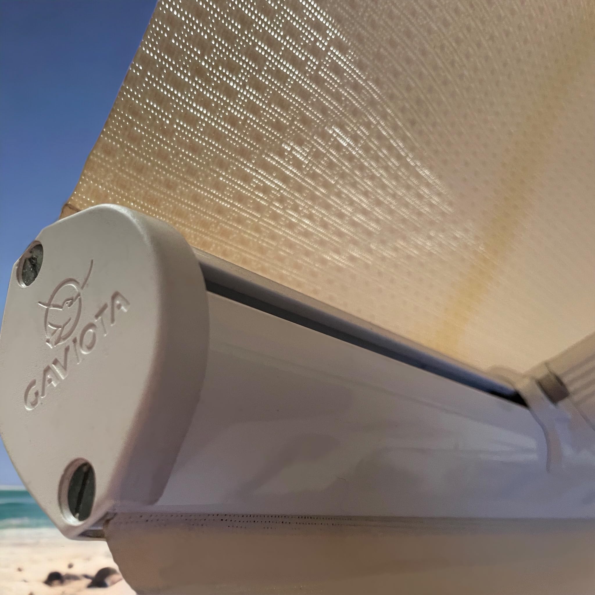Teletoldo® Abdeckkappen für Markisenrohr PG1 – Packung mit 2 Stück – weiße Oberfläche aus technischem Kunststoff, resistent gegen Sonne und Wasser – vor dem Kauf gut messen