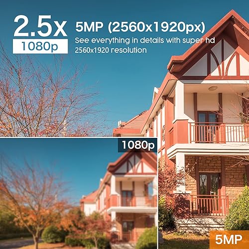 Miniatura 2 de Sistema de cámara de seguridad inalámbrica de 5MP sin disco duro, kits NVR de vigilancia de 8 canales y 4 unids Super HD 5MP cámara bala WiFi para