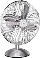 Vista 1 de BEYOND BREEZE 12 Inch All Metal Retro Oscillating Table Fan, Desk Fan with 3-Speed Adjustable and 80° Wide Oscillation, Ideal for Bedroom, Office