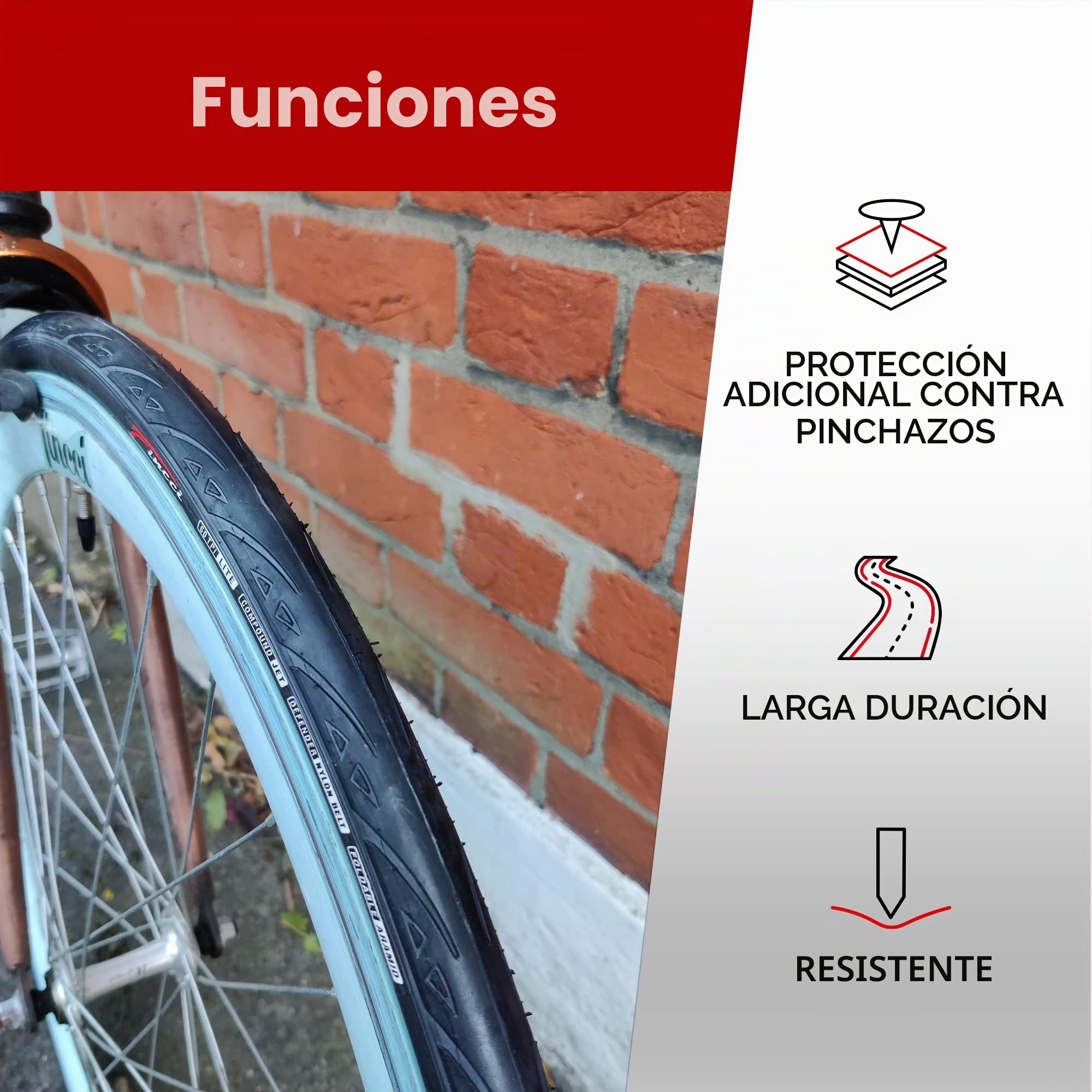 Fincci Cubiertas Carretera 700x25 - Neumáticos Bicicleta Carretera 25-622, 60 TPI, Gomas con 3 mm Antipinchazos para Electro Ciclo Bici, Carrera Turismo Bici