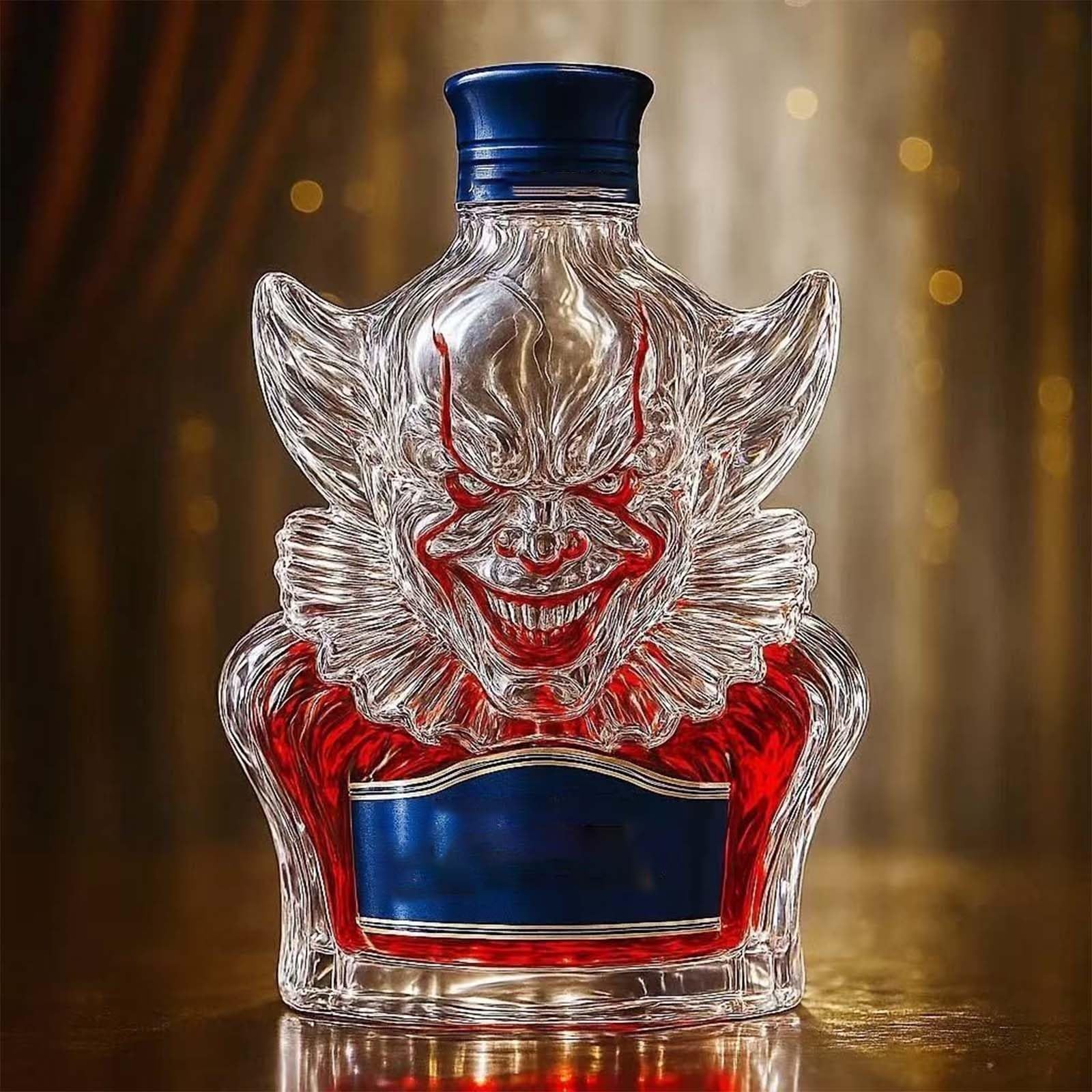 VHcgCGJ Animal-shaped decanter, 300ML Whiskey Decanter Wine Bottles Art Statue Figurine - Clown Liquor Decanters(E)