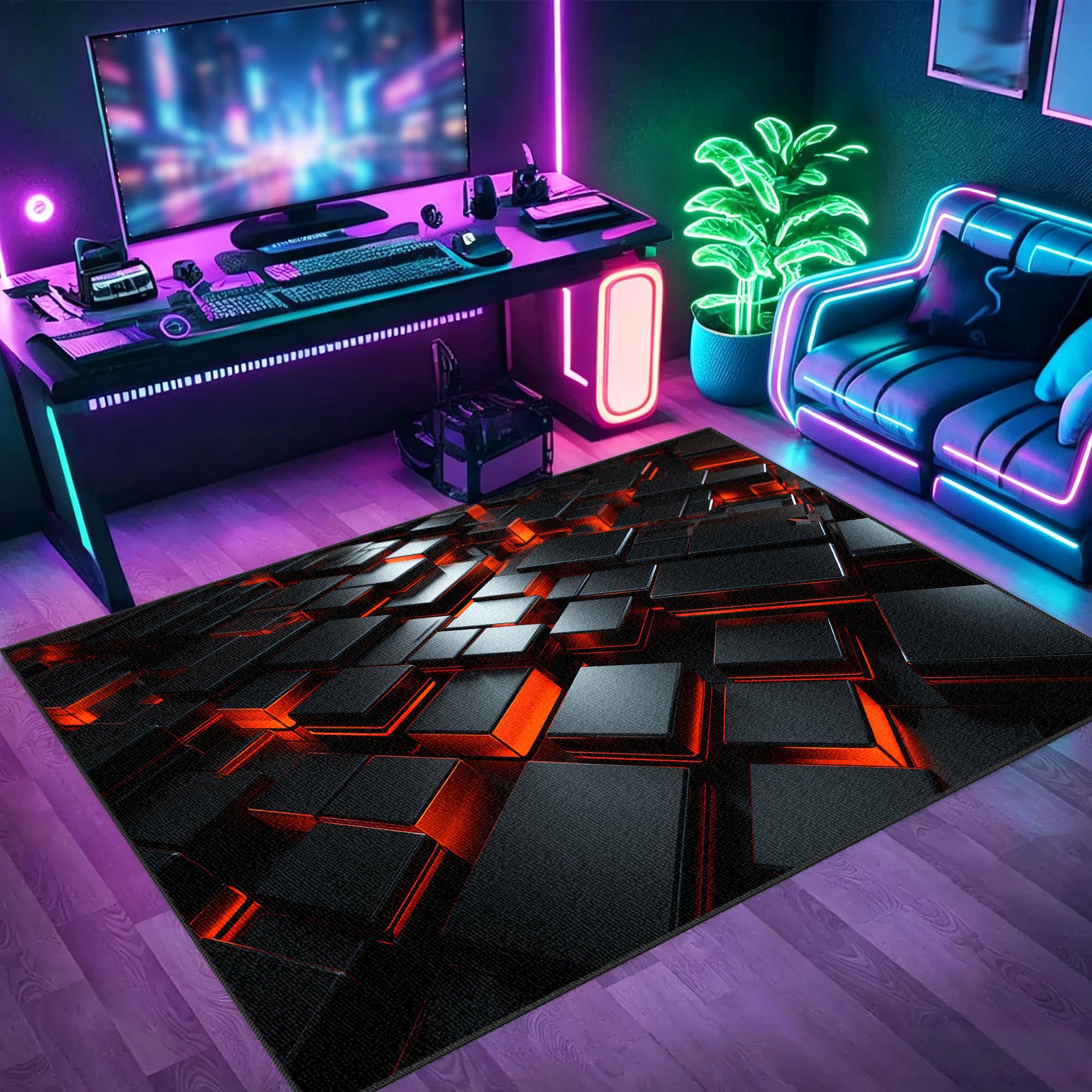 Tapis gamer sol chambre pour éliminer les rayures de roulettes