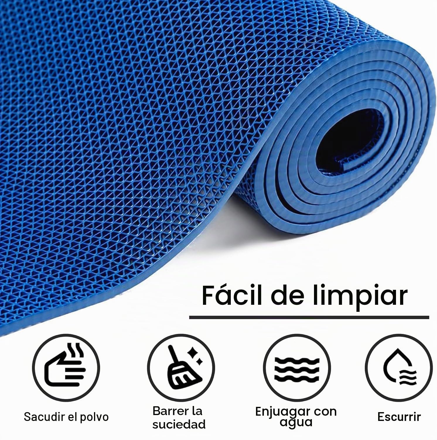 Alfombrilla de drenaje de PVC de 90 x 500 cm de grosor de 5,5 mm, alfombrilla antideslizante, alfombrilla de drenaje de malla de PVC, antideslizante, alfombra de goma para sauna, alfombra