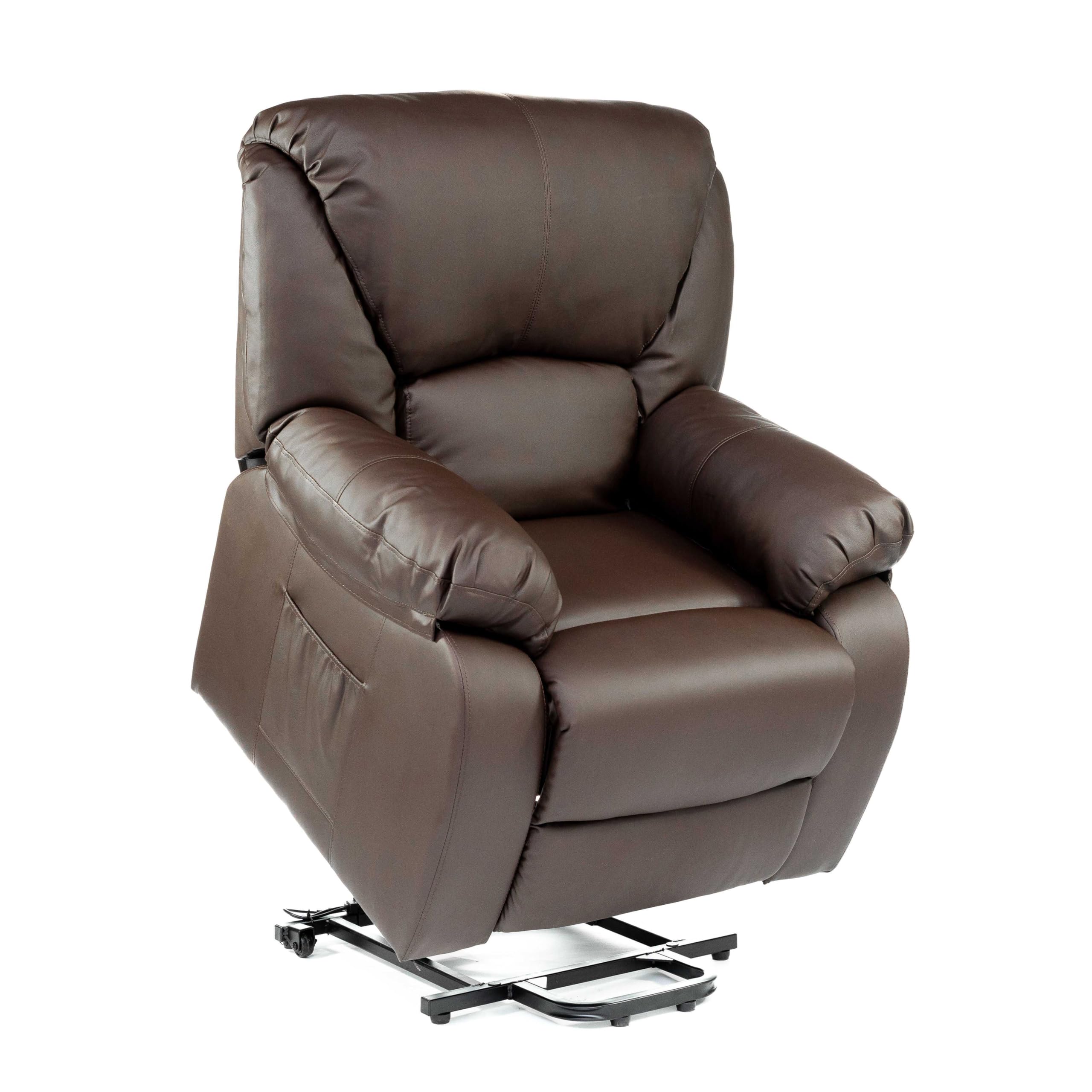 ECODE® Poltrona Relax con Funzione Alza Persona - Poltrona Elettrica con Massaggio e Calore Lombare - Poltrone Elettriche Stressless Ideali per Anziani - Poltrona Relax con Massaggiatore