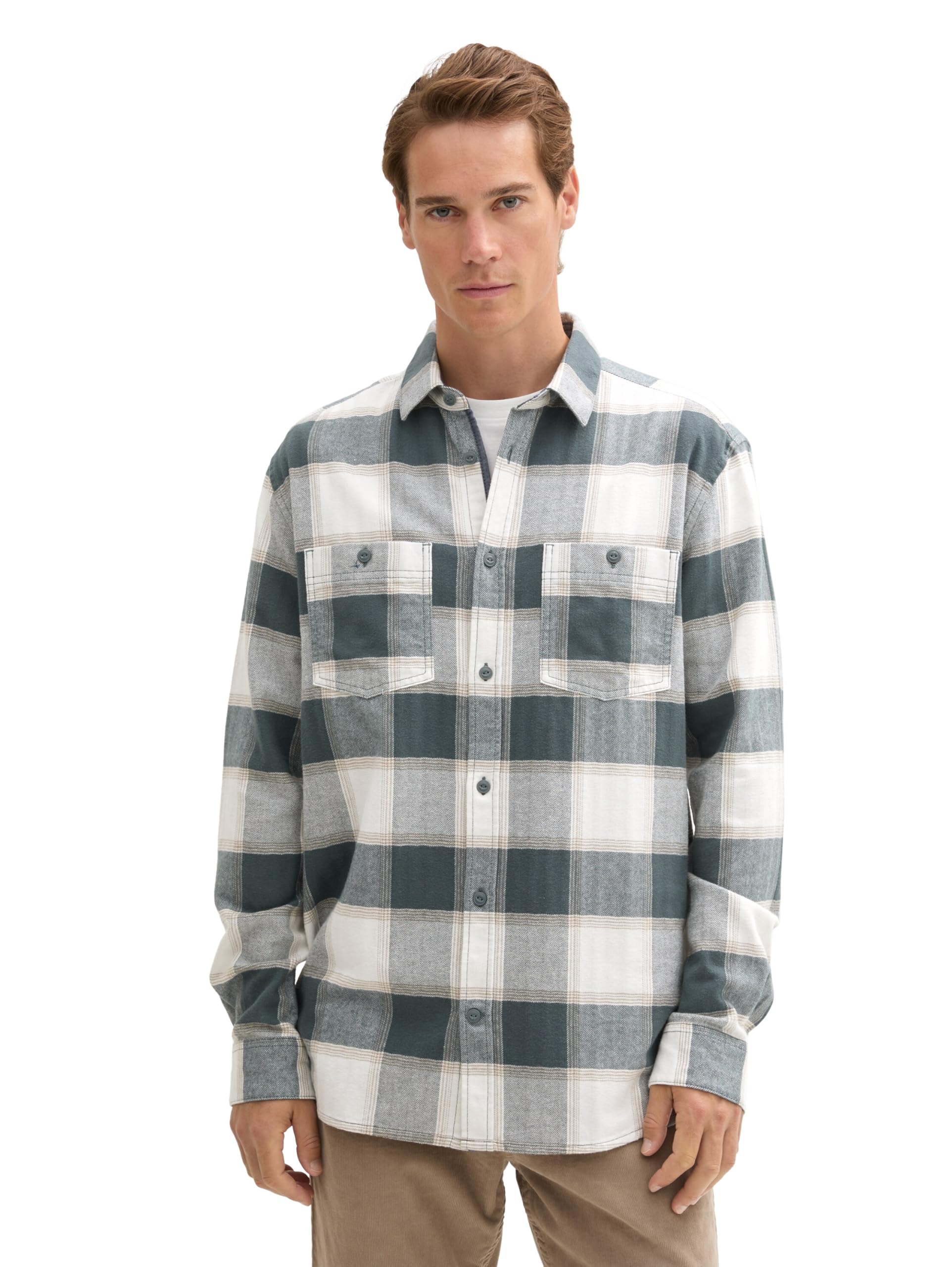 TOM TAILOR Herren 1042641 Comfort Fit Hemd mit Karomuster