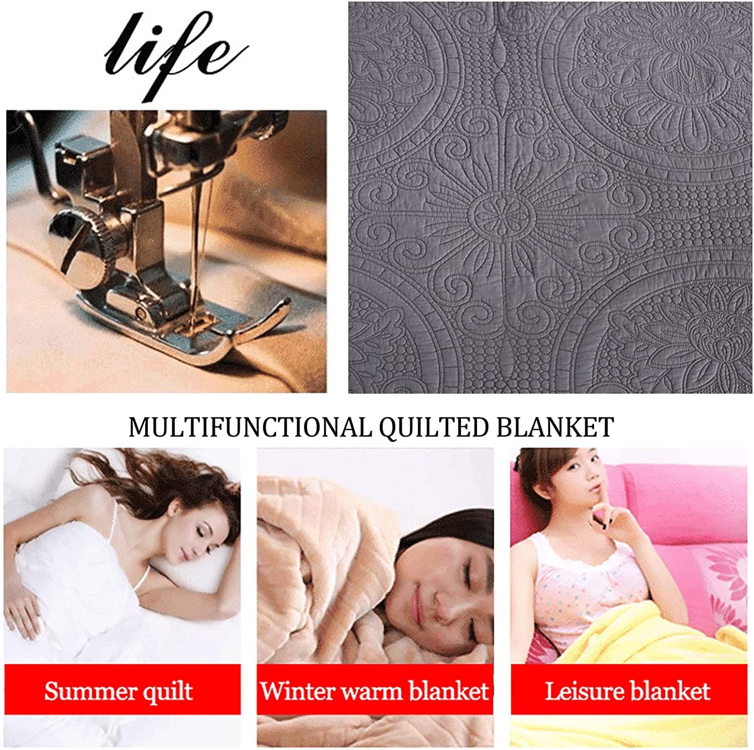 INTRECCI Copriletto Trapuntino Matrimoniale Primaverile Estivo Made in