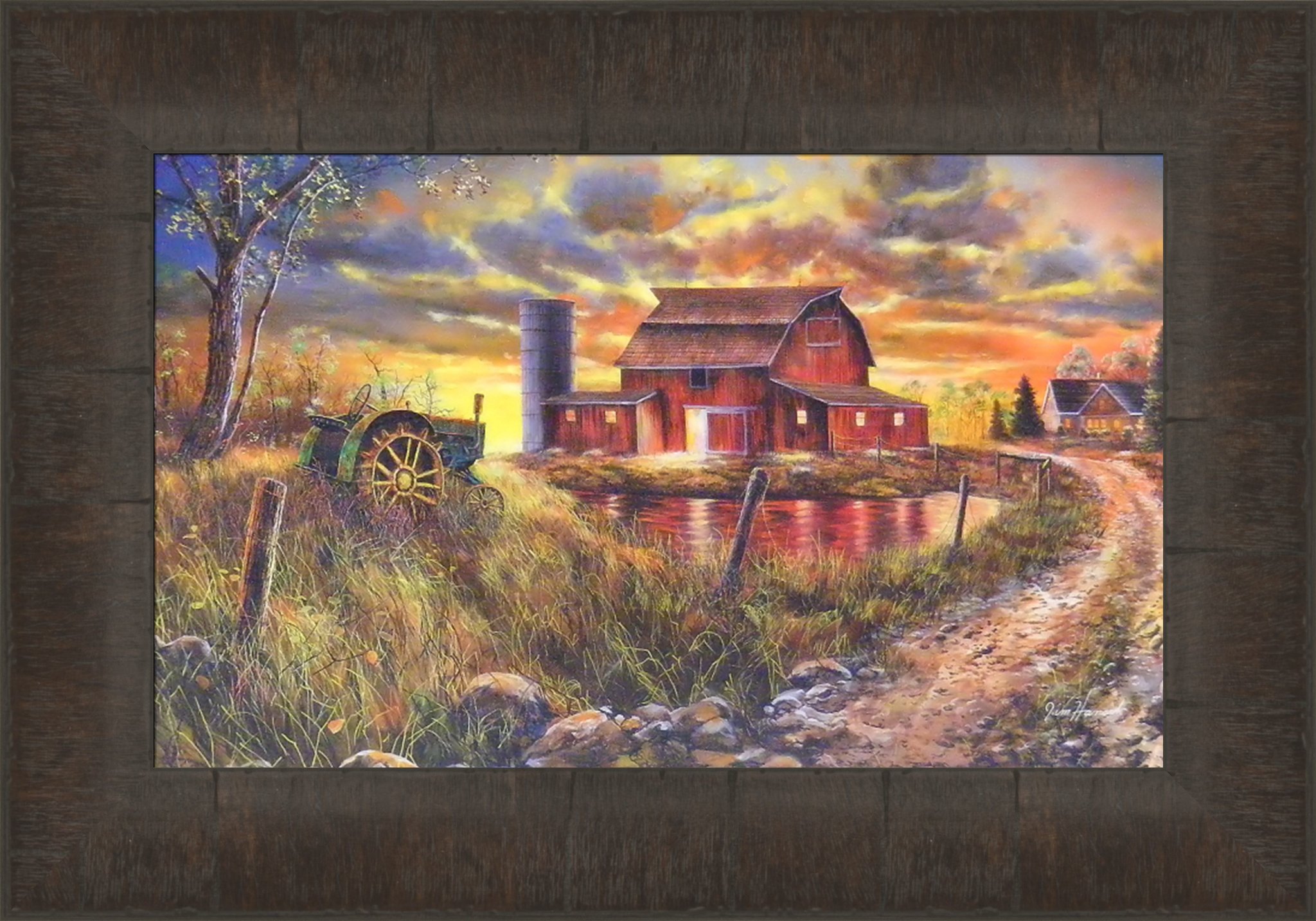 Amazon.com: Memories Past by Jim Hansel 11x15 Red Barn Farm John