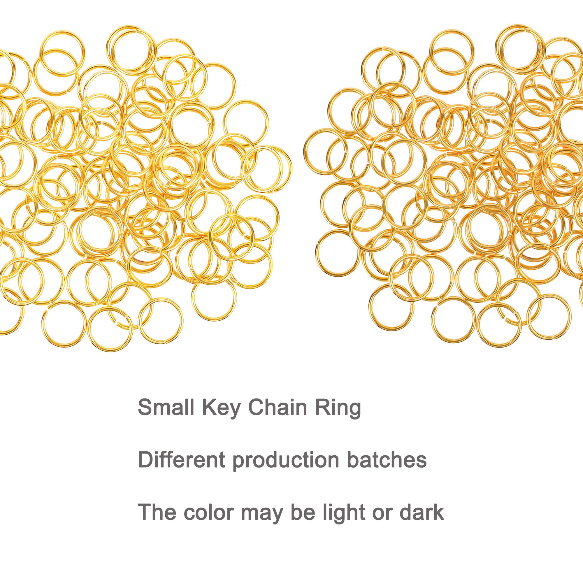 HUIHUIBAO 100 Pieces Open Jump Ring Metal Split Rings for Jewelry and Crafts Making Wind Chimes Costuming Ornaments (Gold, 12mm) - Image 4