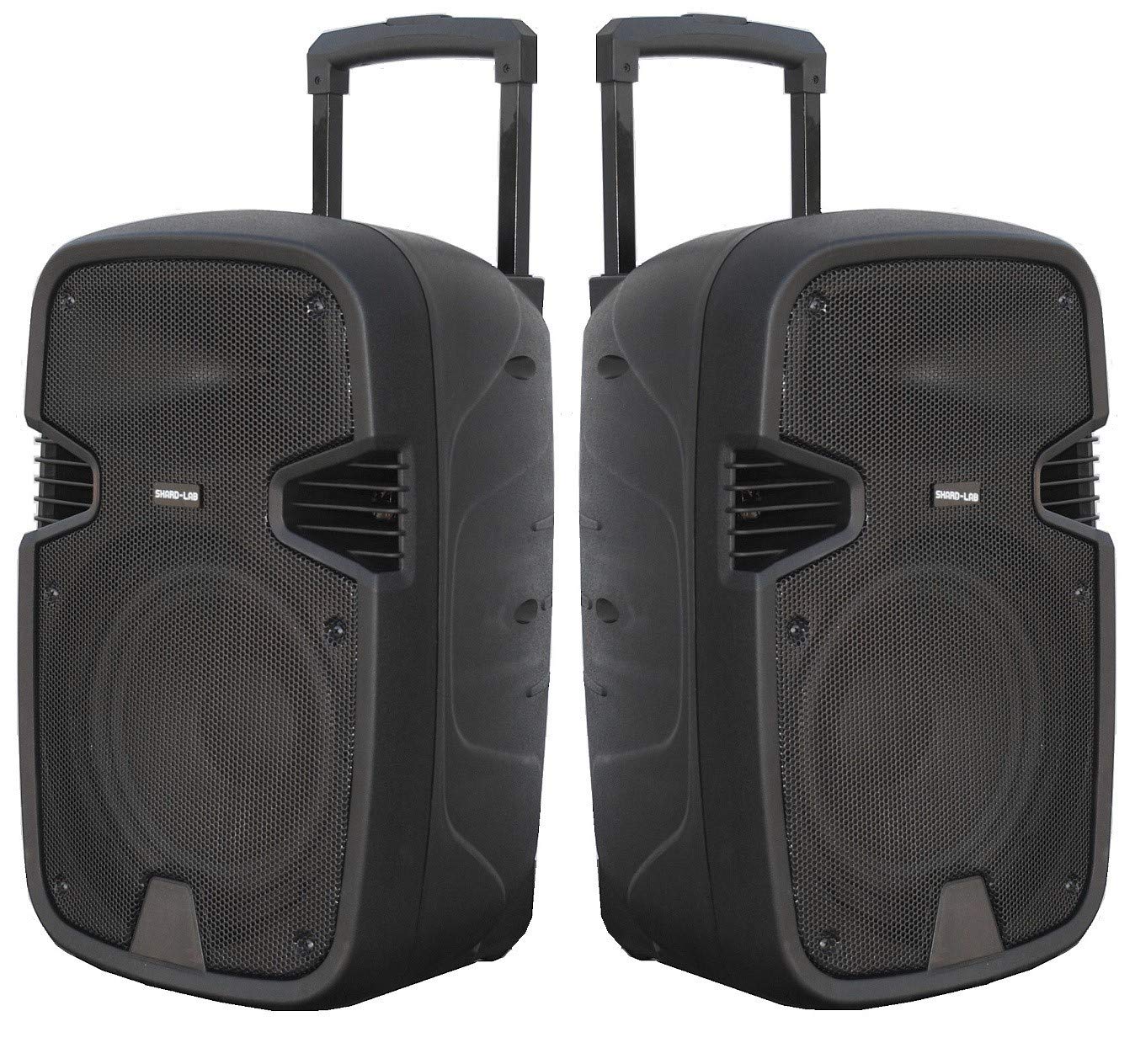 IMPIANTO AUDIO COMPLETO 2 casse amplificate 900w attive + mixer 5 Ch USB + stativi con borsa + cavo 3 mt + 2 adattatori