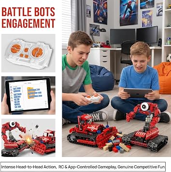 STEM Robot Building Kit | Programmable, RC Robot Set, Display