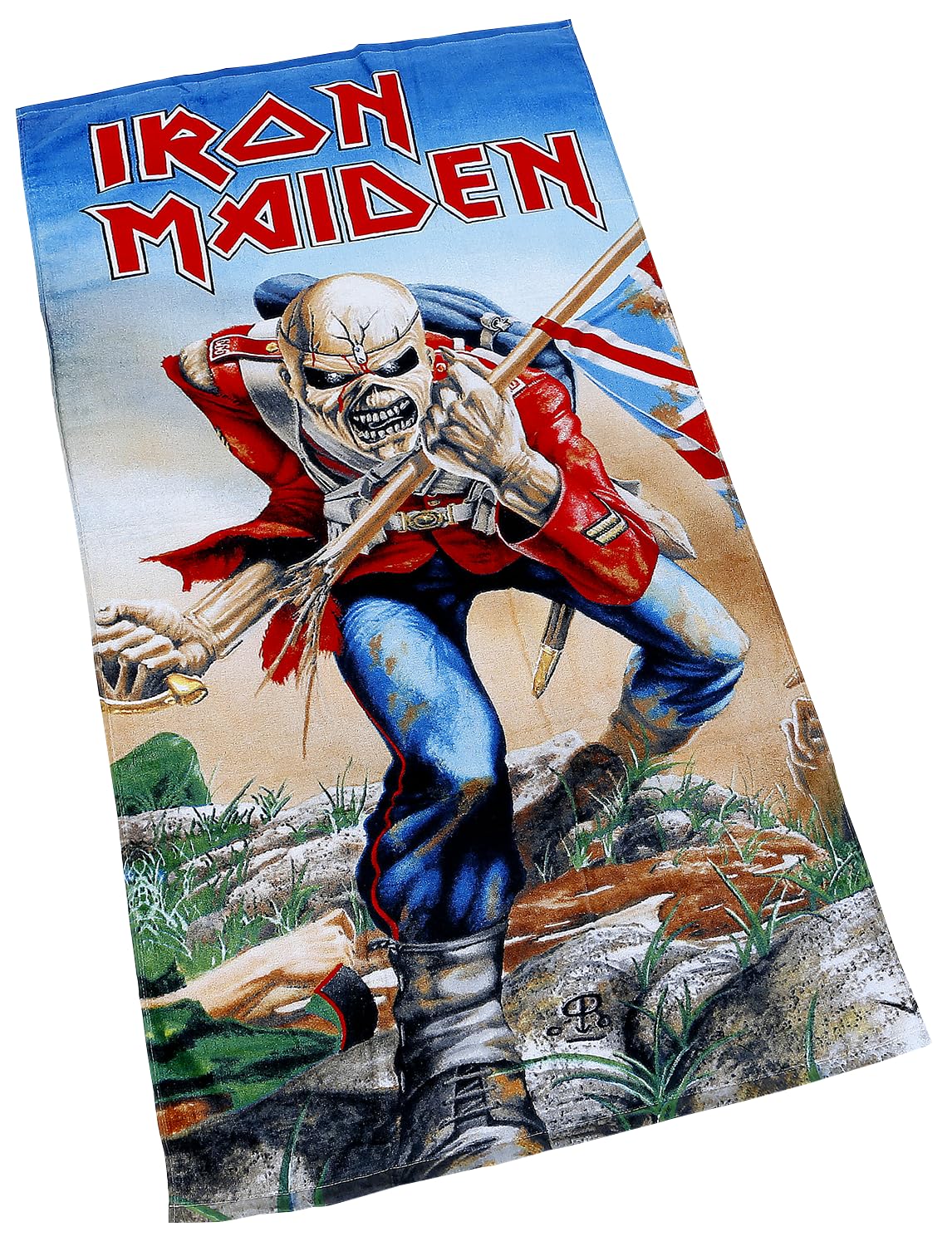 Iron Maiden The Trooper - Toalla de baño Unisex (100% algodón, 75 x 150 cm), diseño de Bandas