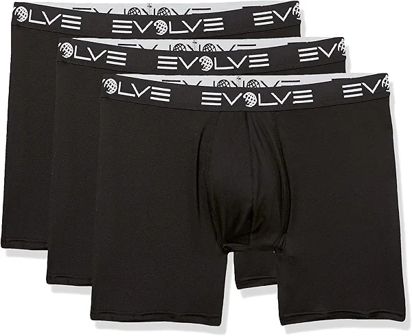 Evolve mens Sport Mesh 3 Pack 6'' Boxer Briefs