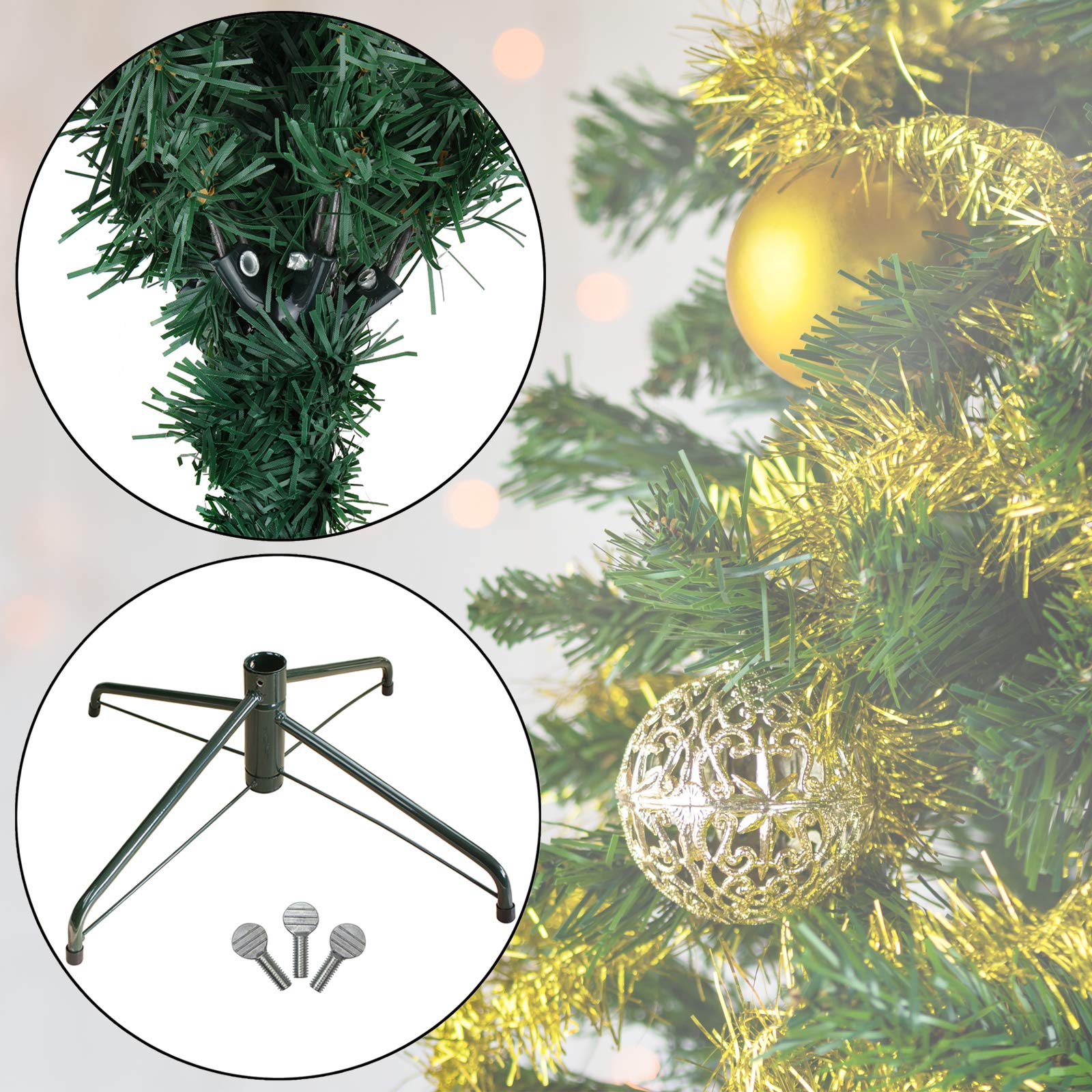 BB Sport Sapin de Noël Artificiel 240 cm Vert foncé Arbre de Noël Naturel