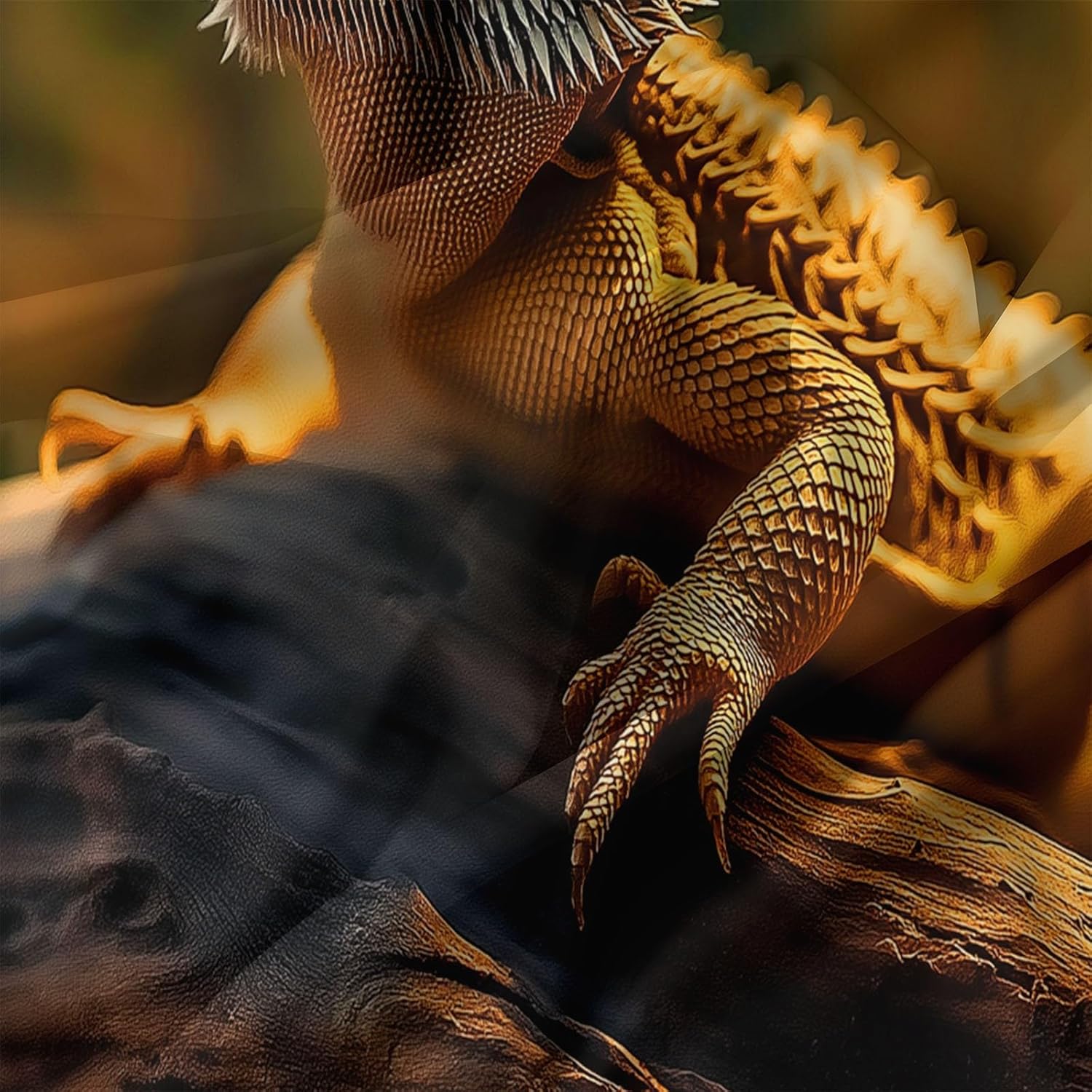 3D Bedding Set Full Size Duvet Cover Set Sunset Bearded Dragon Comforter Cover for Kids Teen Boys Bedspread Cover Orange-Yellow Soft Lightweight Microfiber Quilt Cover