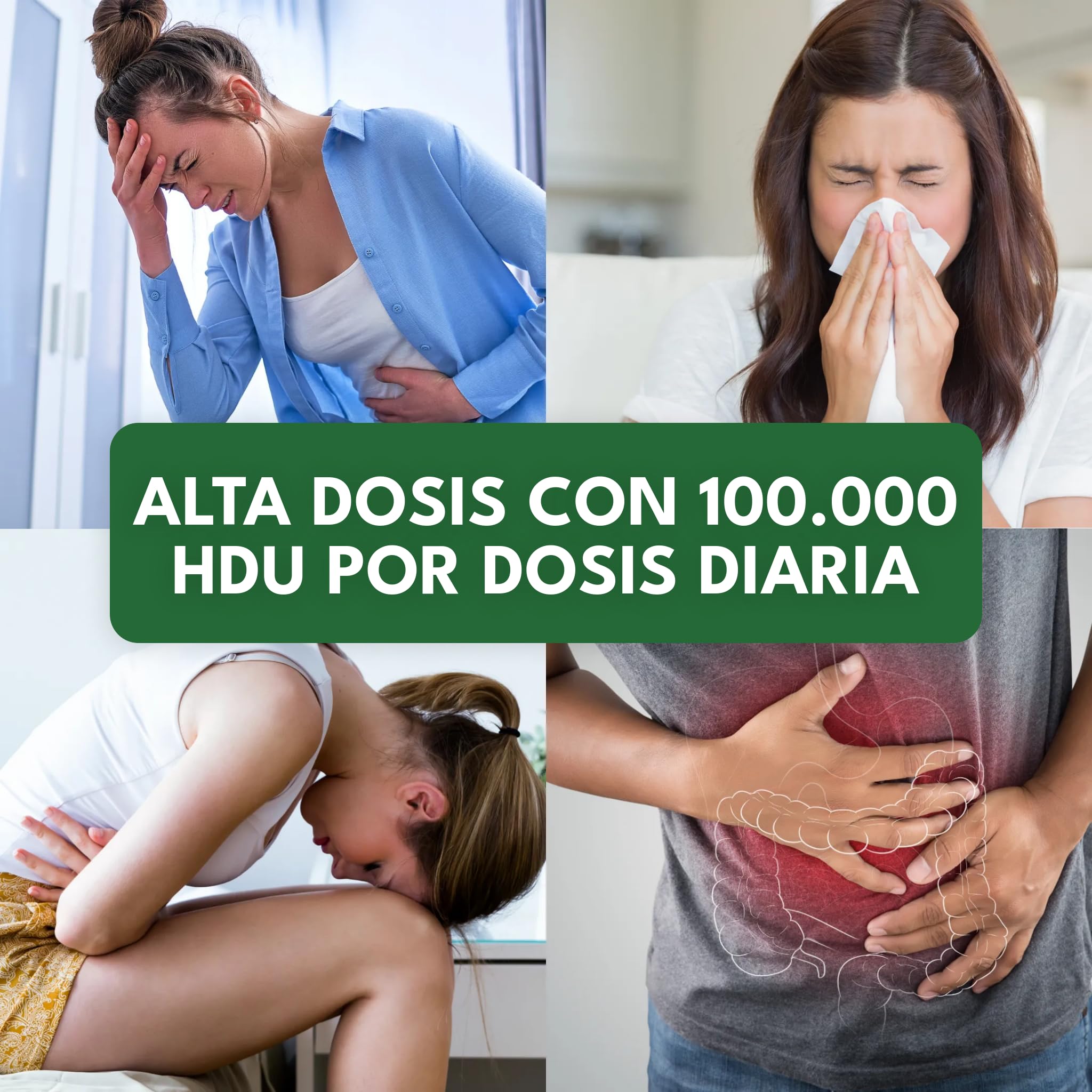 Green Naturals® DAO Vegano – Alta dosis 300.000 HDU por dosis diaria – Cápsulas gastro-resistentes – Enzima DAO natural a partir de brotes de guisante – 100 mg por cápsula – 90 cápsulas