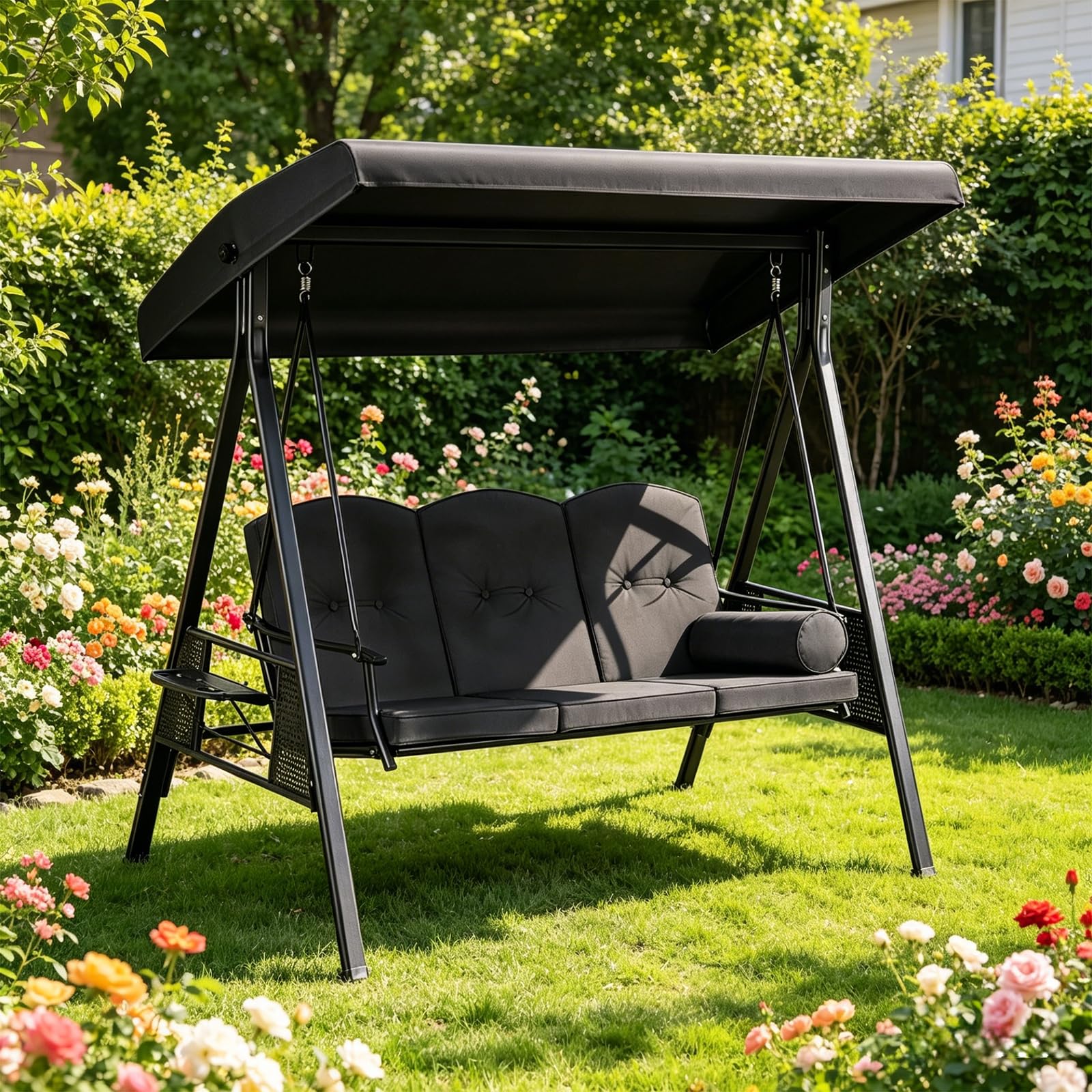 Generico Copertura Superiore per Dondolo da Giardino,Sostituzione Tettuccio per Altalena, Copertura per Tettuccio in Tessuto Oxford 210D Copertura di Ricambio Impermeabile,001,191x120x20cm