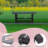 Vista 6 de TECSPACE Banco de aluminio de 35 pulgadas para exteriores, resistente a la intemperie, sin espalda, capacidad de carga de 330 libras, banco