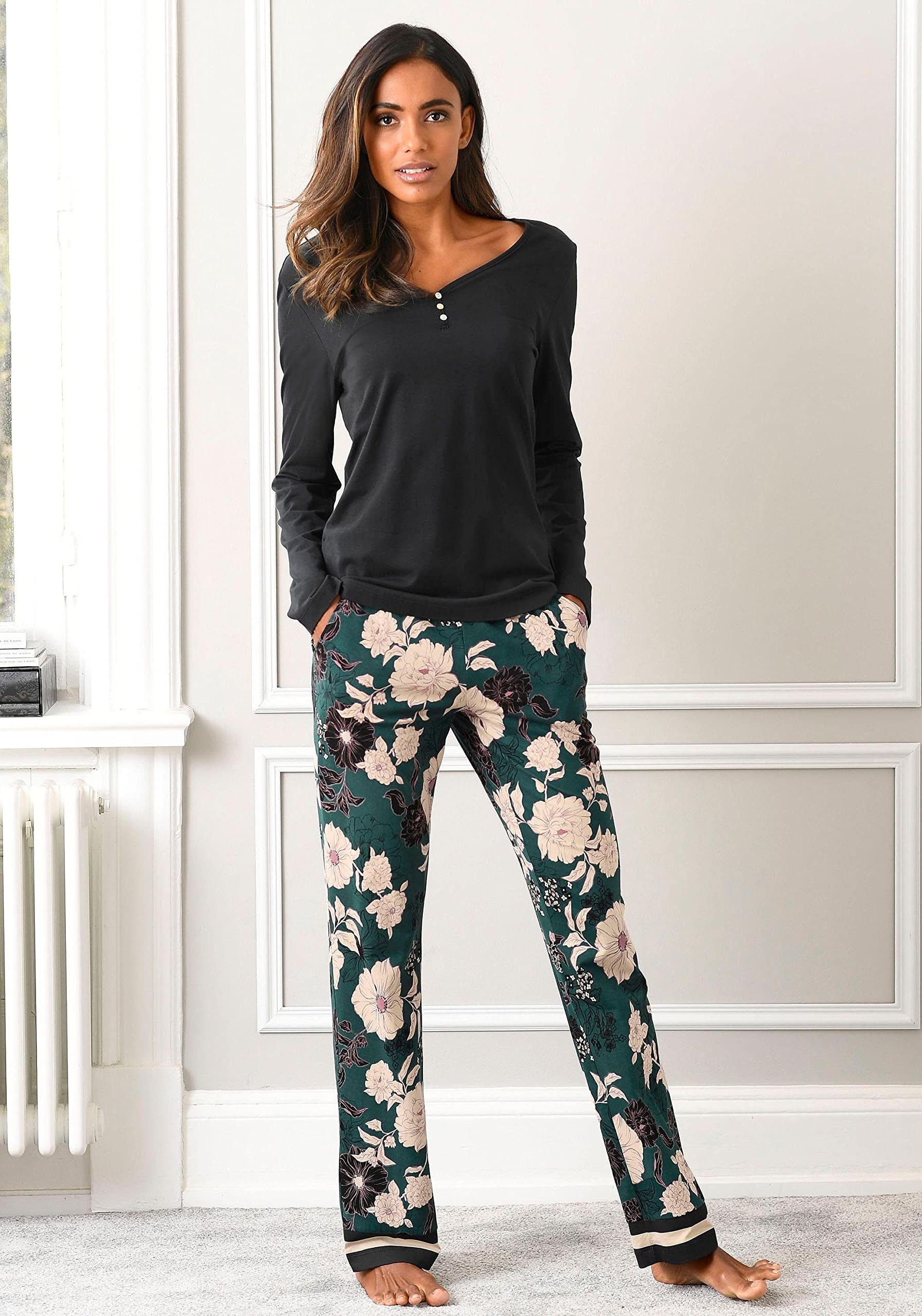 s.Oliver Damen Pyjama Zweiteiliger Schlafanzug (1er Pack)