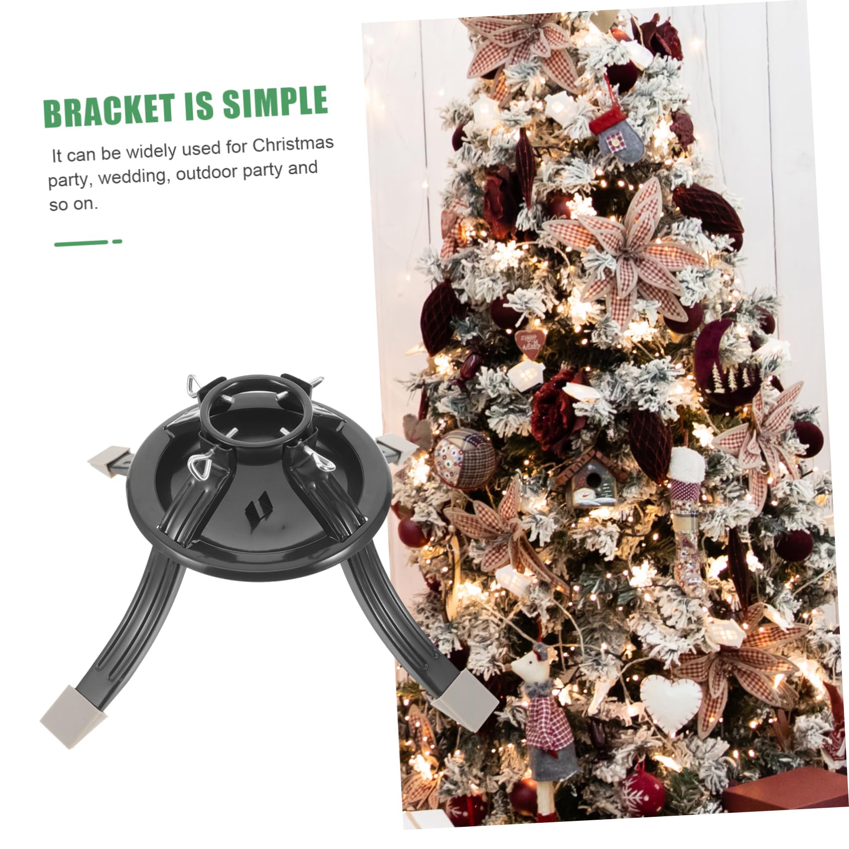 Soporte De Árbol De Navidad De Metal Base Redonda Resistente y Duradera para Árboles De Navidad Accesorios para Decoración Navideña Soporte Estable y Práctico