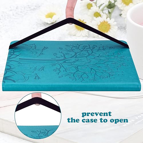 Miniatura 7 de Funda para Xiaomi Pad 5Pad 5 Pro 11 pulgadas 5G 2021, diseño en relieve Deer&Tree PU Funda de cuero con ranura para tarjeta Banda elástica para Mi