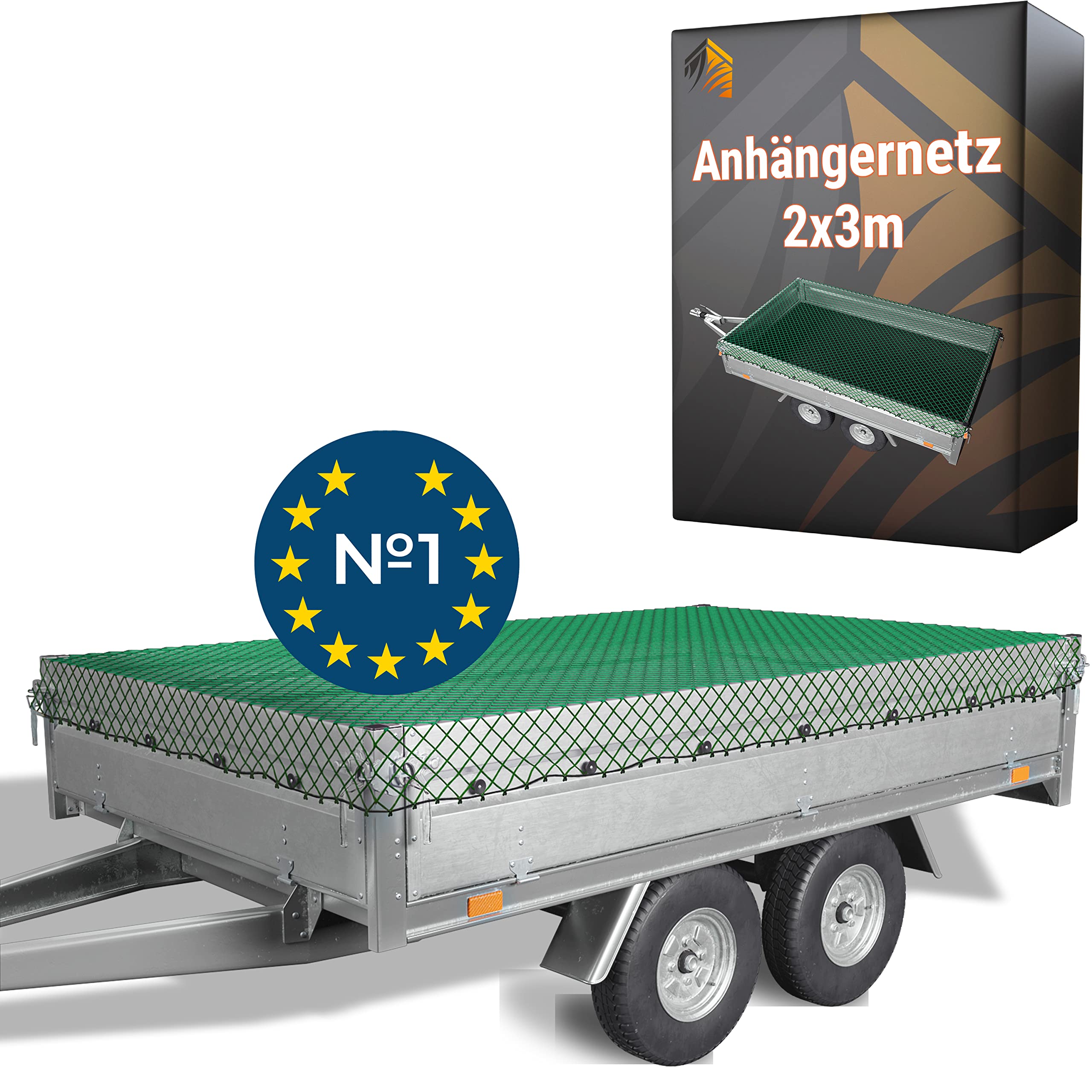 Siatka na przyczepę 2 x 3 m Siatka na przyczepę na osłonę przyczepy Siatka zabezpieczająca ładunek do przyczep Siatka transportowa Siatka napinana Siatka na bagaż Siatka na przyczepę 2 x 3 m