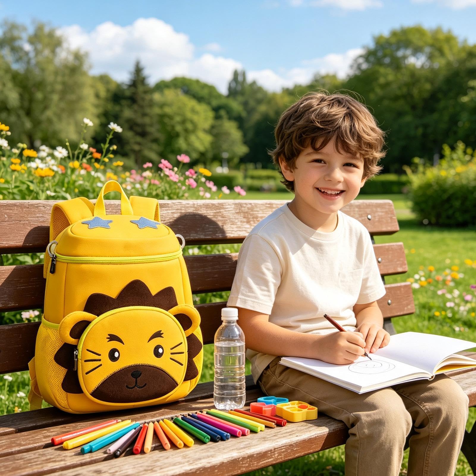 Mochila Infantil De Dibujos Animados Bolsa Impermeable De Gran Capacidad
