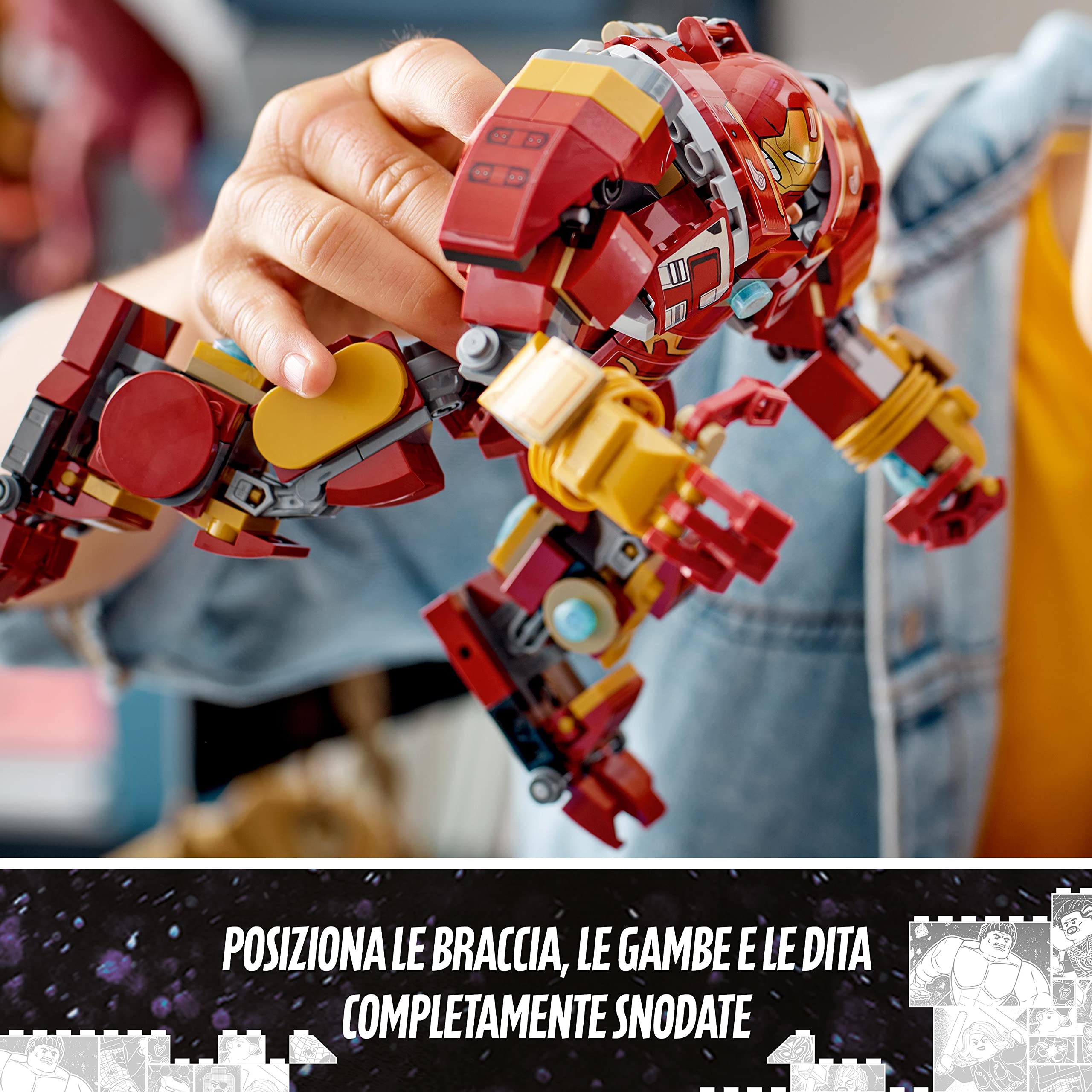 LEGO Marvel Hulkbuster: La Battaglia di Wakanda, Set con Action Figure Mech e Minifigure di Hulk, Giochi per Bambini, Bambine, Ragazzi e Ragazze, Avengers: Infinity War 76247