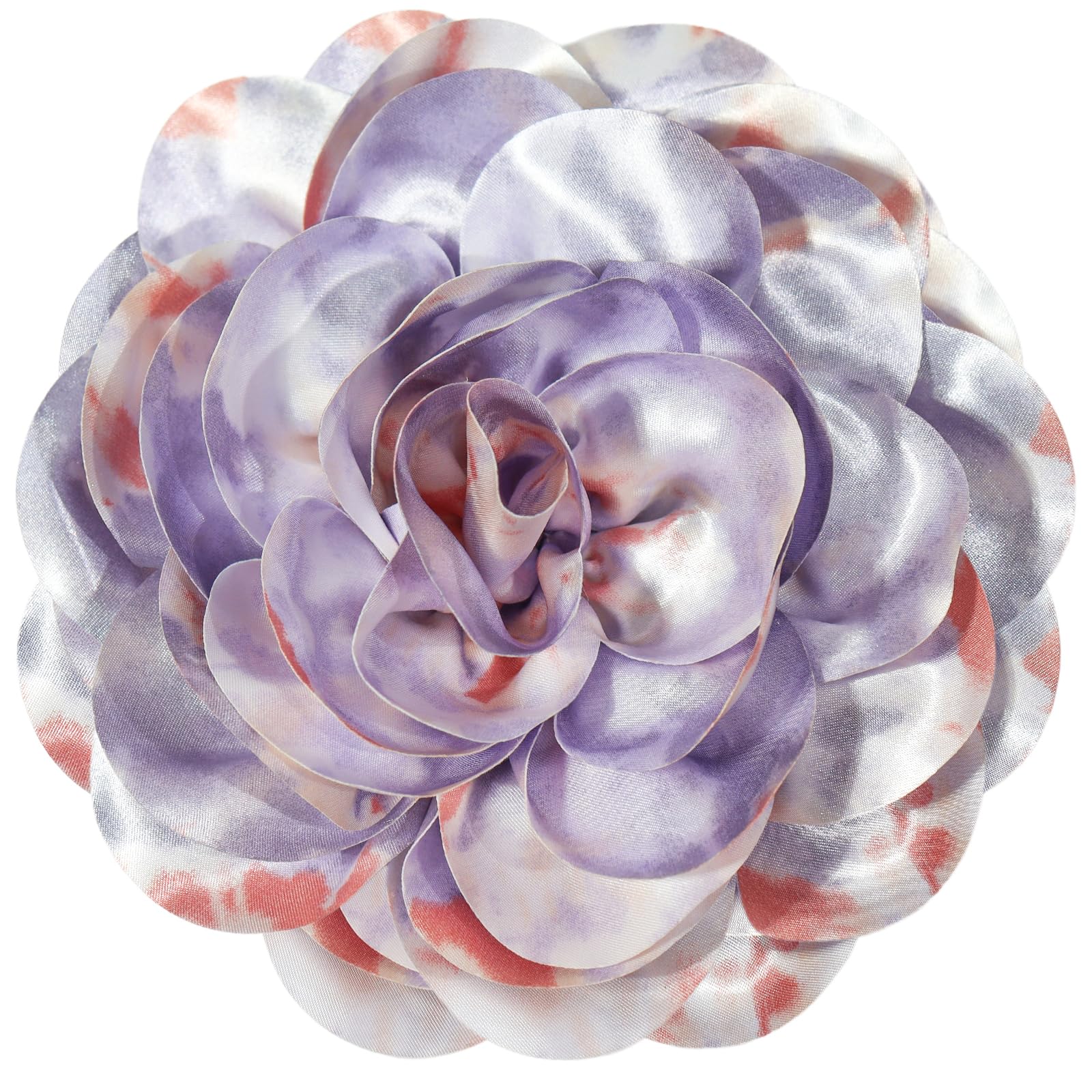 Big Flower Dainty Satin Fabric Rose Flower Brooches Large Rose Flowers Satin Lapel Brooches for Women Wedding Dinner Party Decoration 7.48 Inches