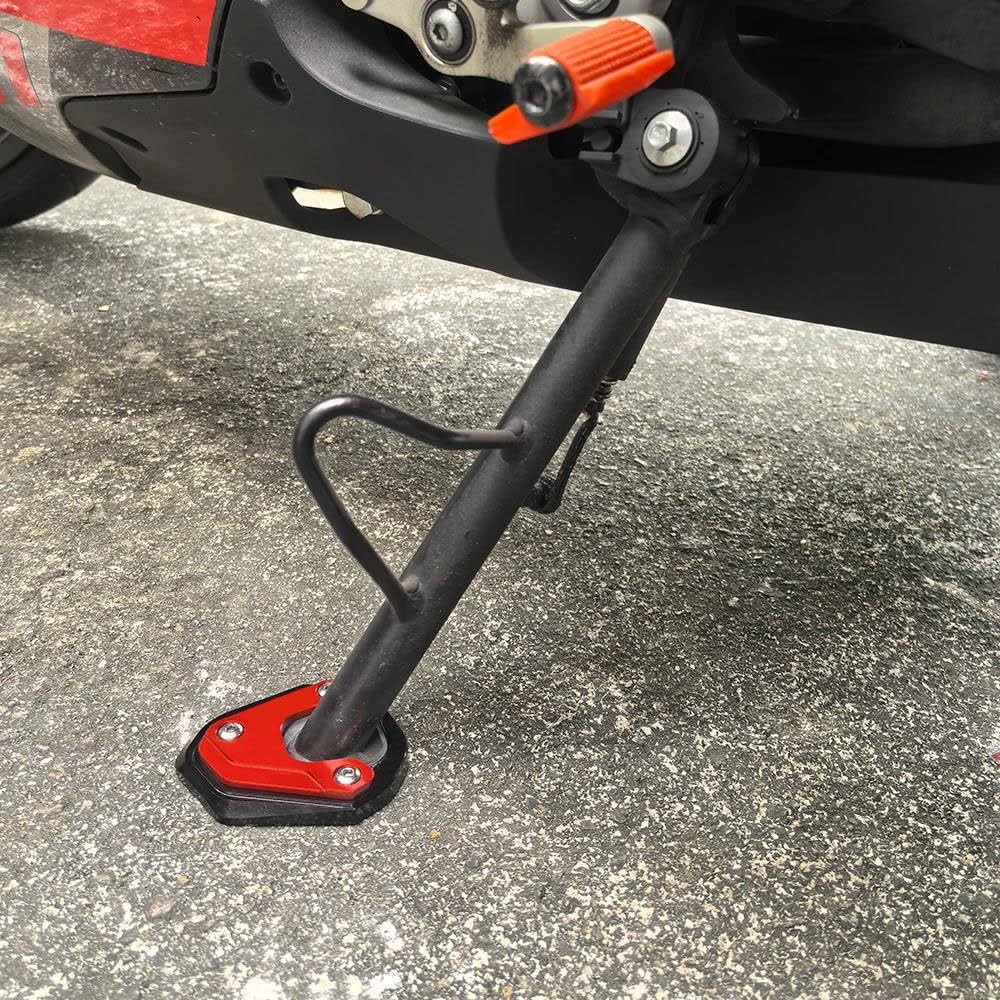 Almohadilla De Extensión Motocicleta para CB650R CB600F CB500X CB500F CB400X CB300R CB125R CB 650R Caballete Lateral Tapas De Válvula De Neumático(Titanium-A)