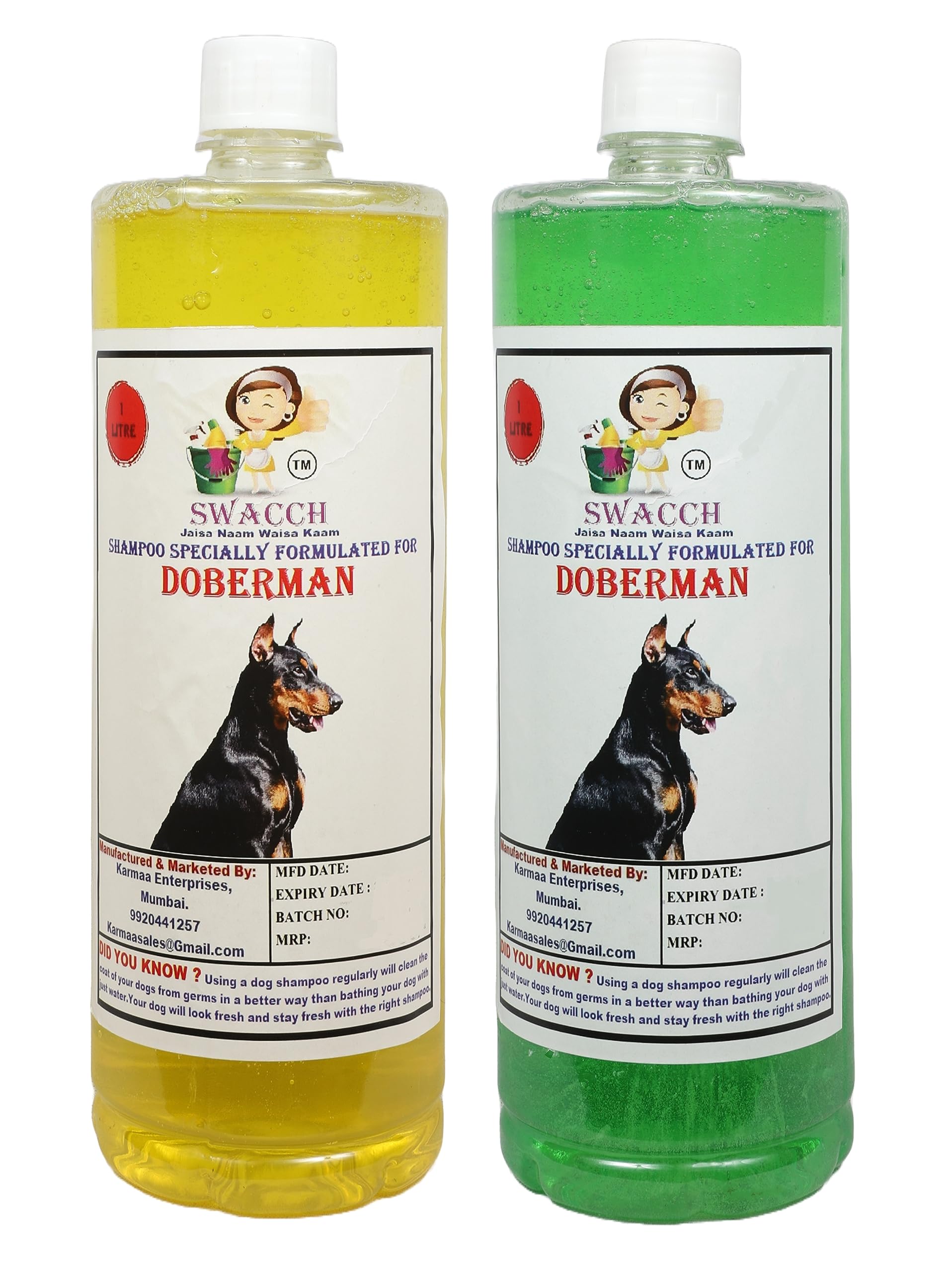 SWACCH Shampoo Specially FORMULATED for Doberman (1 Litre) (Pack of 2) Lemon,NEEM ALOVERA (B0BSGVPTDC) Amazon Price History, Amazon Price Tracker