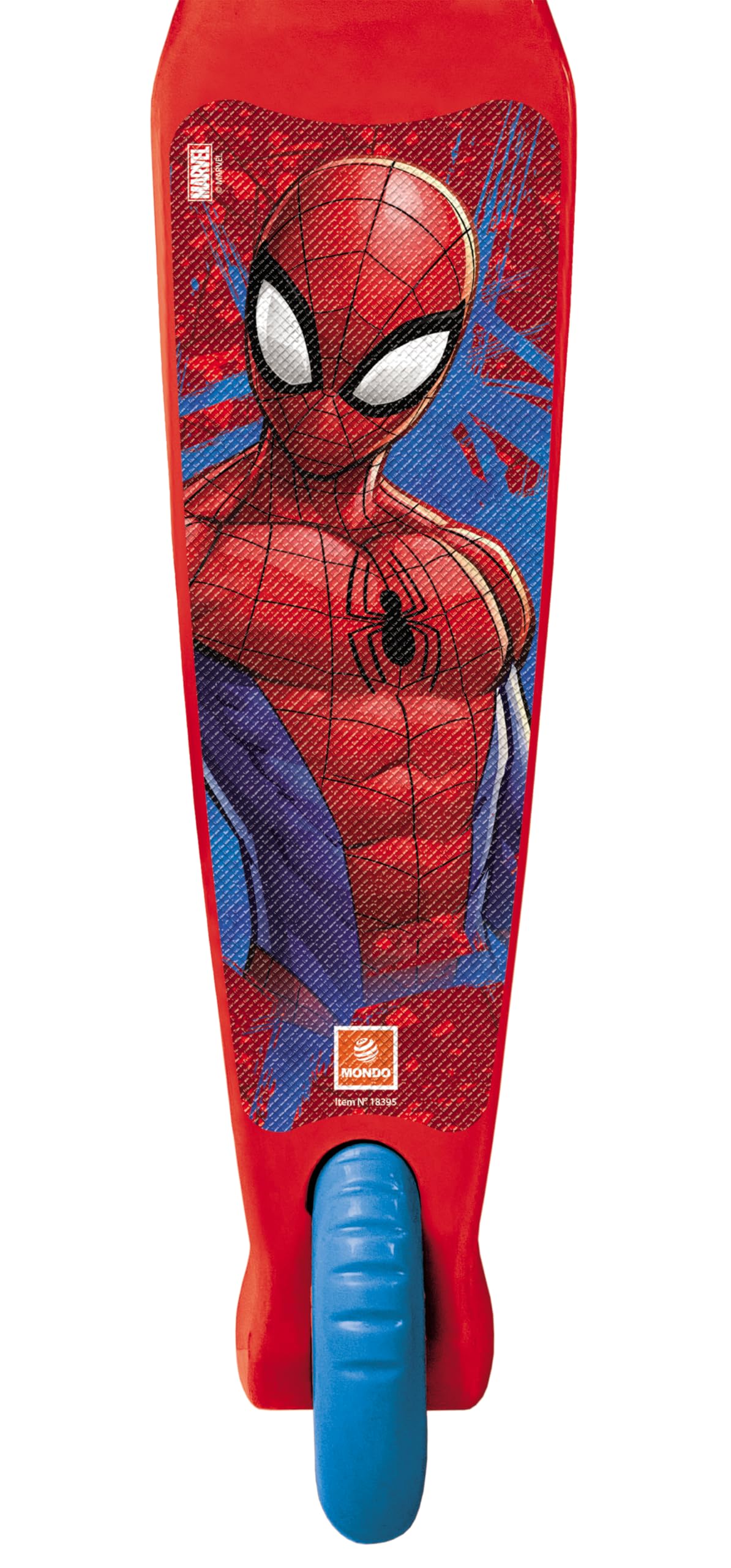 Mondo Toys - Monopattino 3 ruote - Twist & Roll Spiderman - freno di sicurezza posteriore - rosso/bianco/blu - 18395