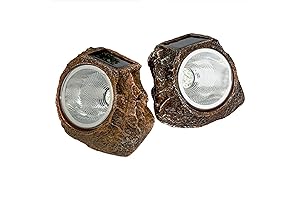 Vitsego Solar Rock Lights Outdoor, 2 Pack LED Waterproof Rock Lights
