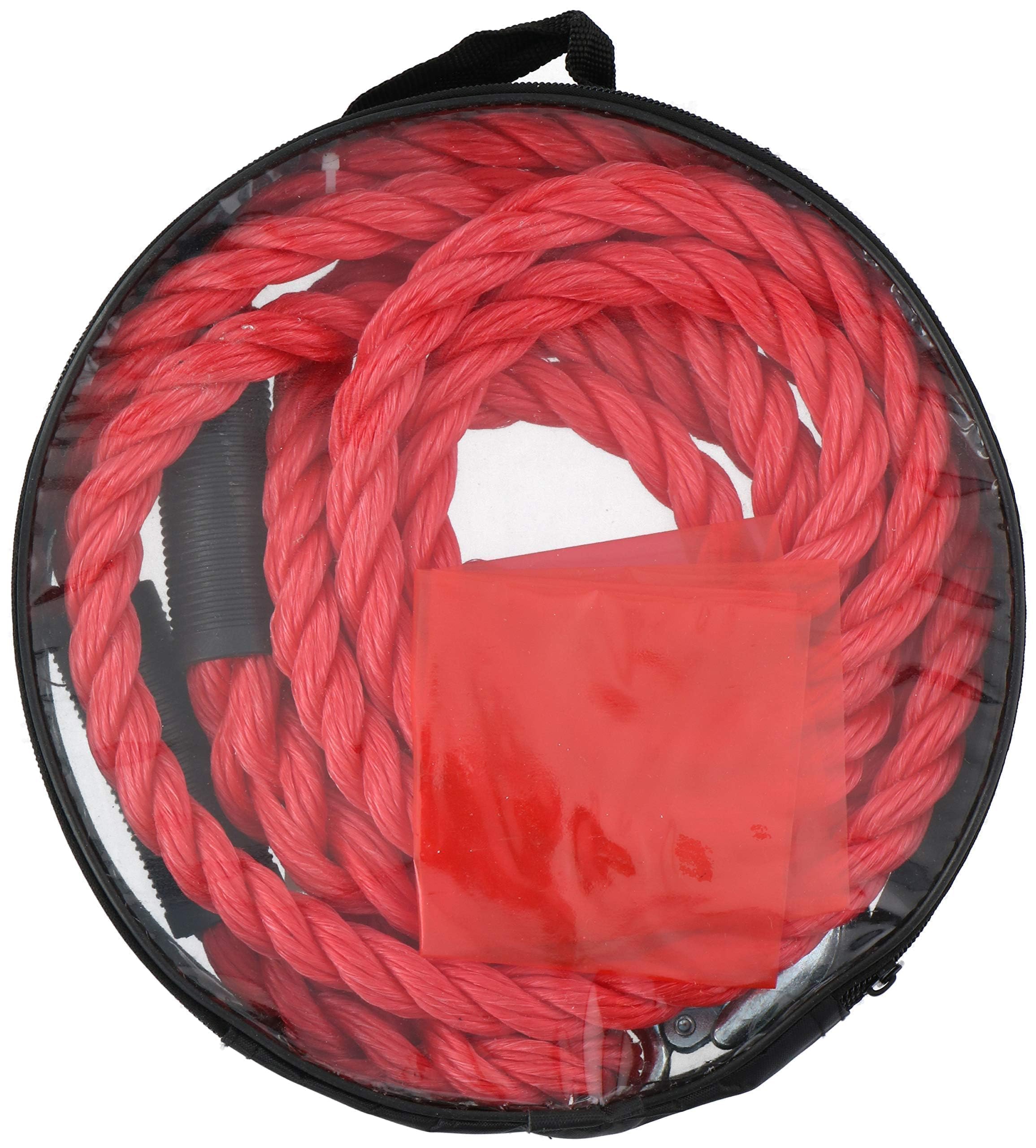 Câble Remorquage Élastique Carpoint 2800kg - Crochets Sécurité - Rouge - Dépannage Véhicule