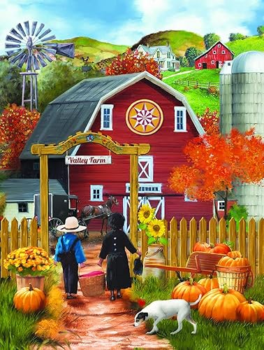 Miniatura 3 de SUNSOUT INC - Valley Farm - Rompecabezas de 500 piezas por artista: Tom Wood - Tamaño acabado 18" x 24" Halloween - MPN # 28755