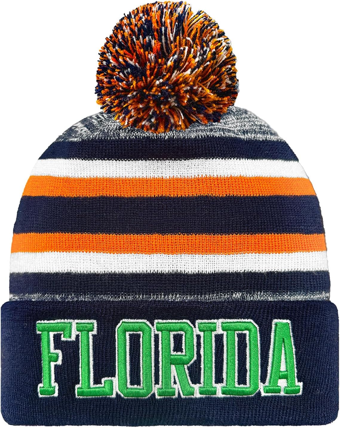 Football University Beanie Hat Winter Knit Men Cuffed Stylish Sport Hats Fashion Women Toque Cap with Pom