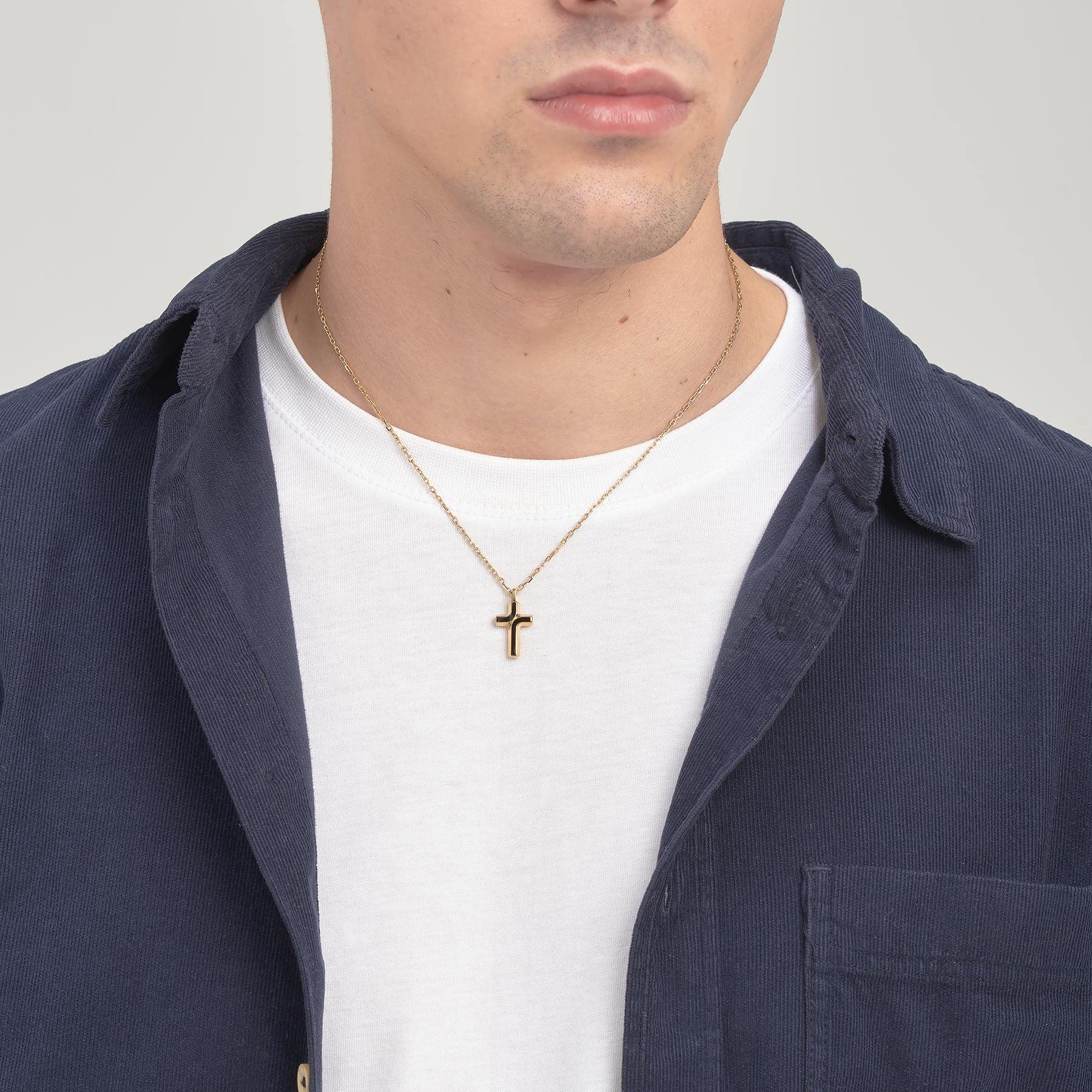 Brosway Collana Uomo in Acciaio | Collana Con Simbolo Croce | Collezione Backliner - BBC08
