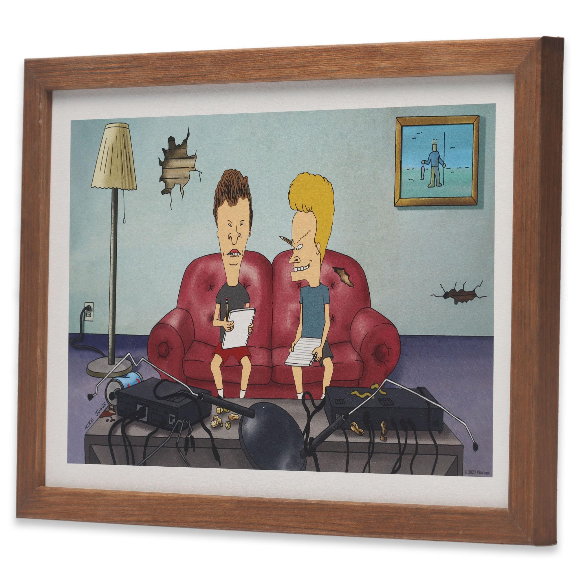 Beavis and Butt-Head ポスター 額装 Amazon.com: Beavis and Butt-Head Couch Framed Wood Wall Decor